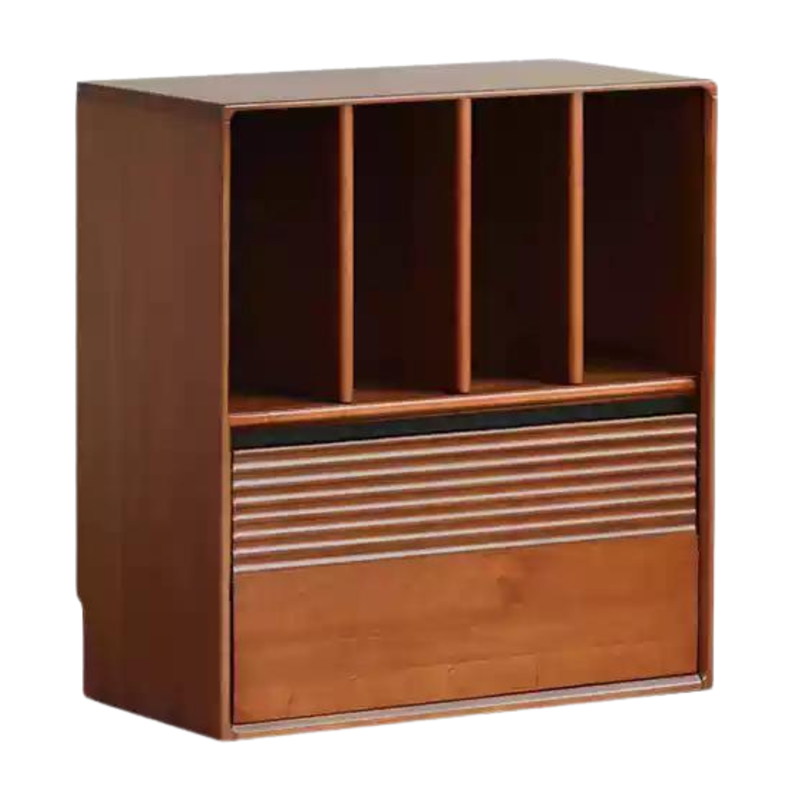 Poplar Solid Wood Antique Style Partition Bookcase