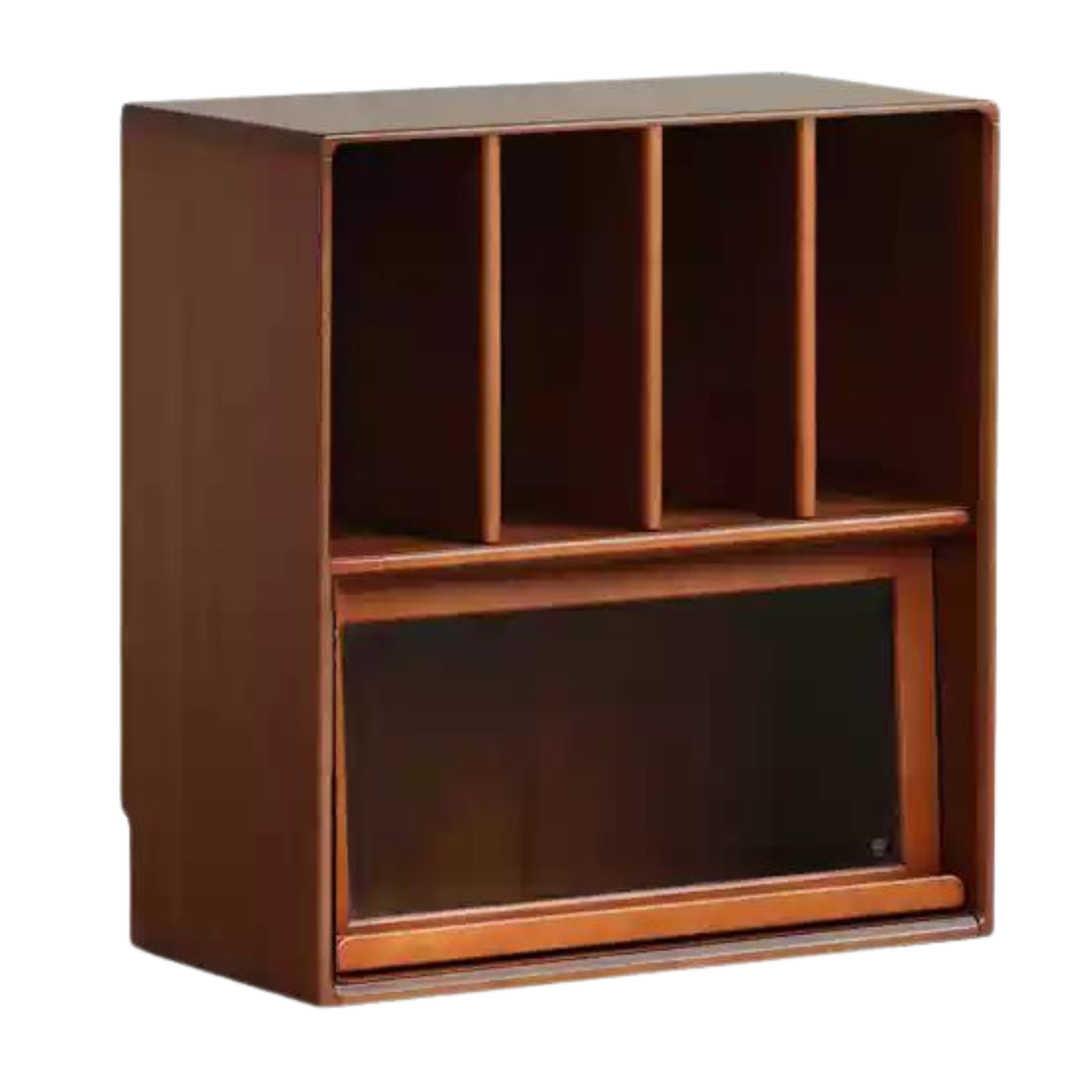 Poplar Solid Wood Antique Style Partition Bookcase