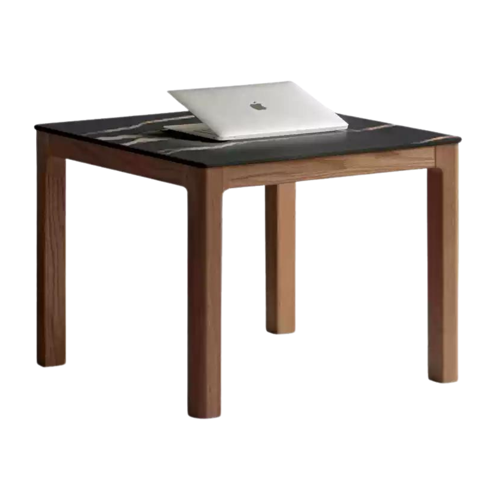 Oak, Black Walnut Solid Wood Movable Rock Plate Coffee Table