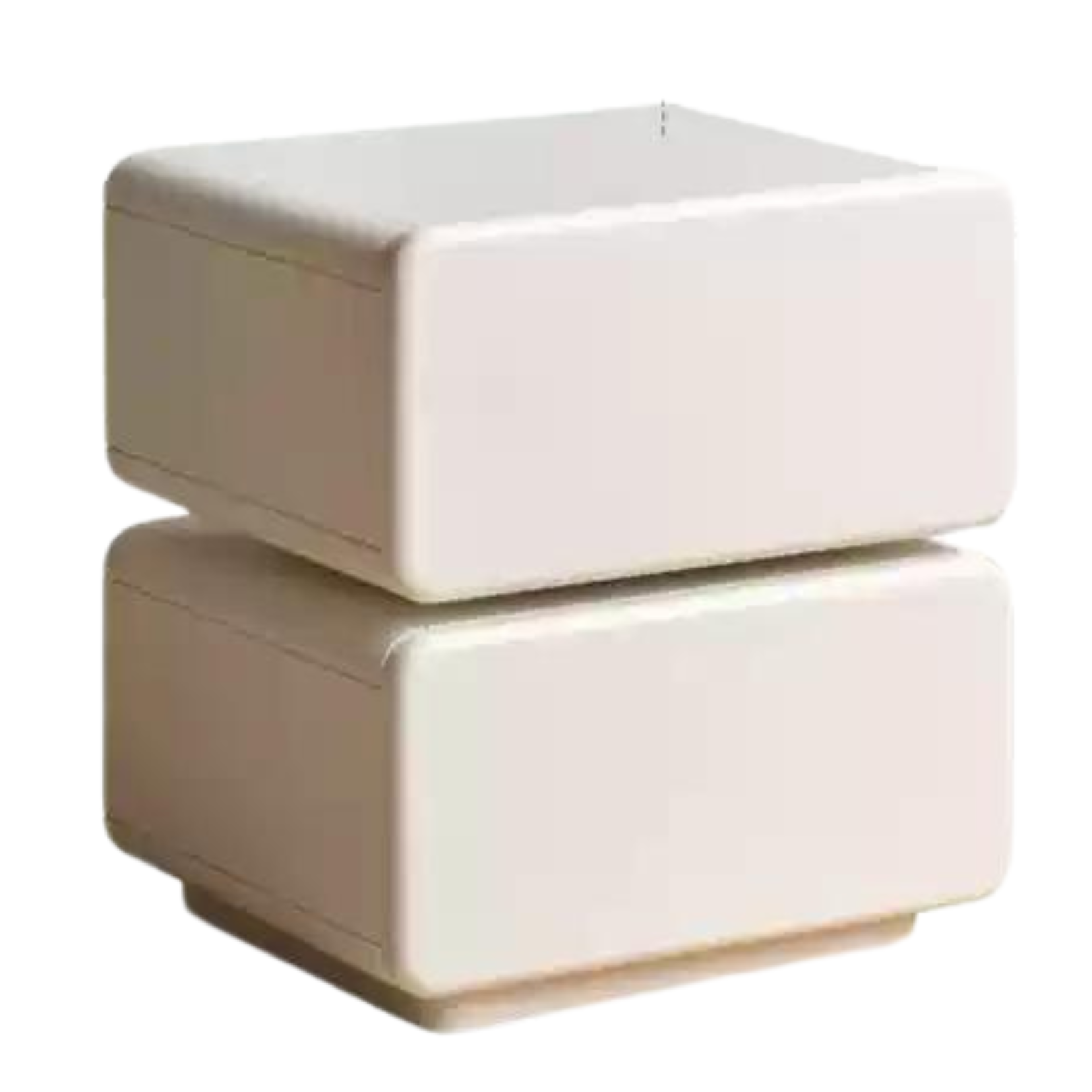 Poplar Solid Wood White Nightstand,