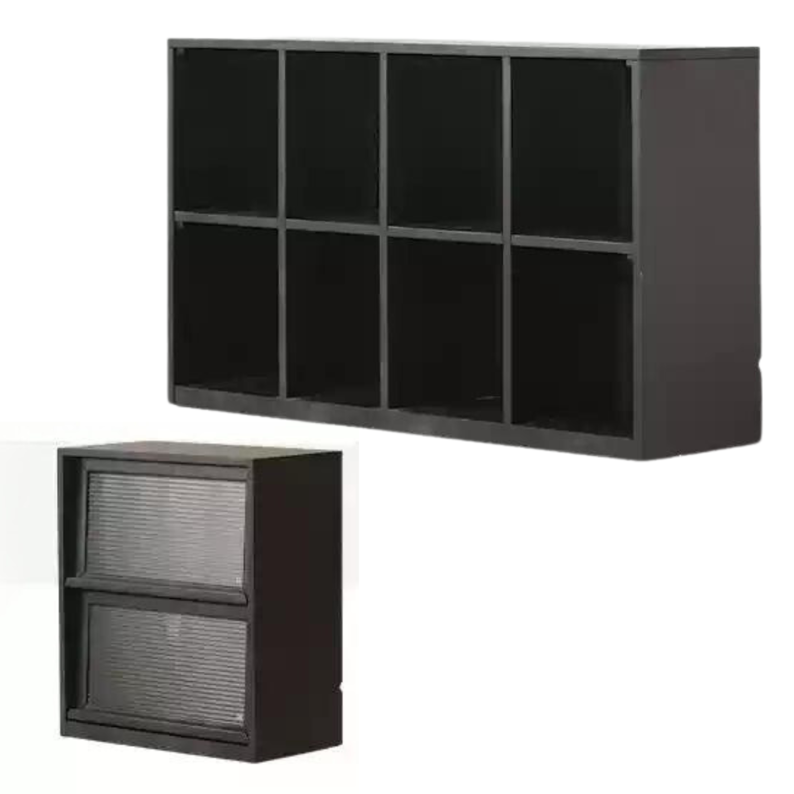 Oak, Rubberwood Solid Wood Bookcase Modern Floor Combination Cabinet
