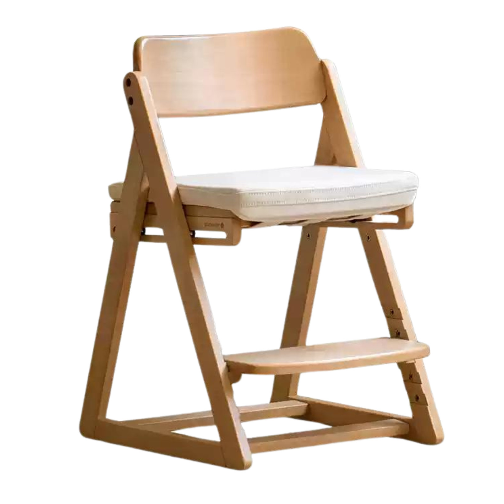 Beech Solid Wood Kid's Adjustable Elevating Chair.
