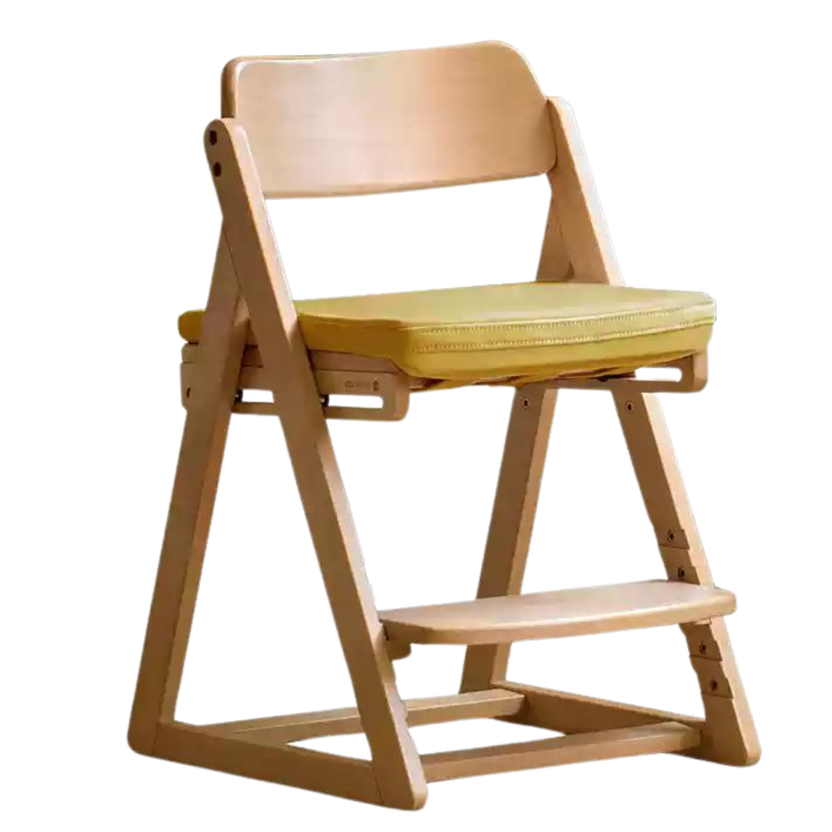 Beech Solid Wood Kid's Adjustable Elevating Chair.