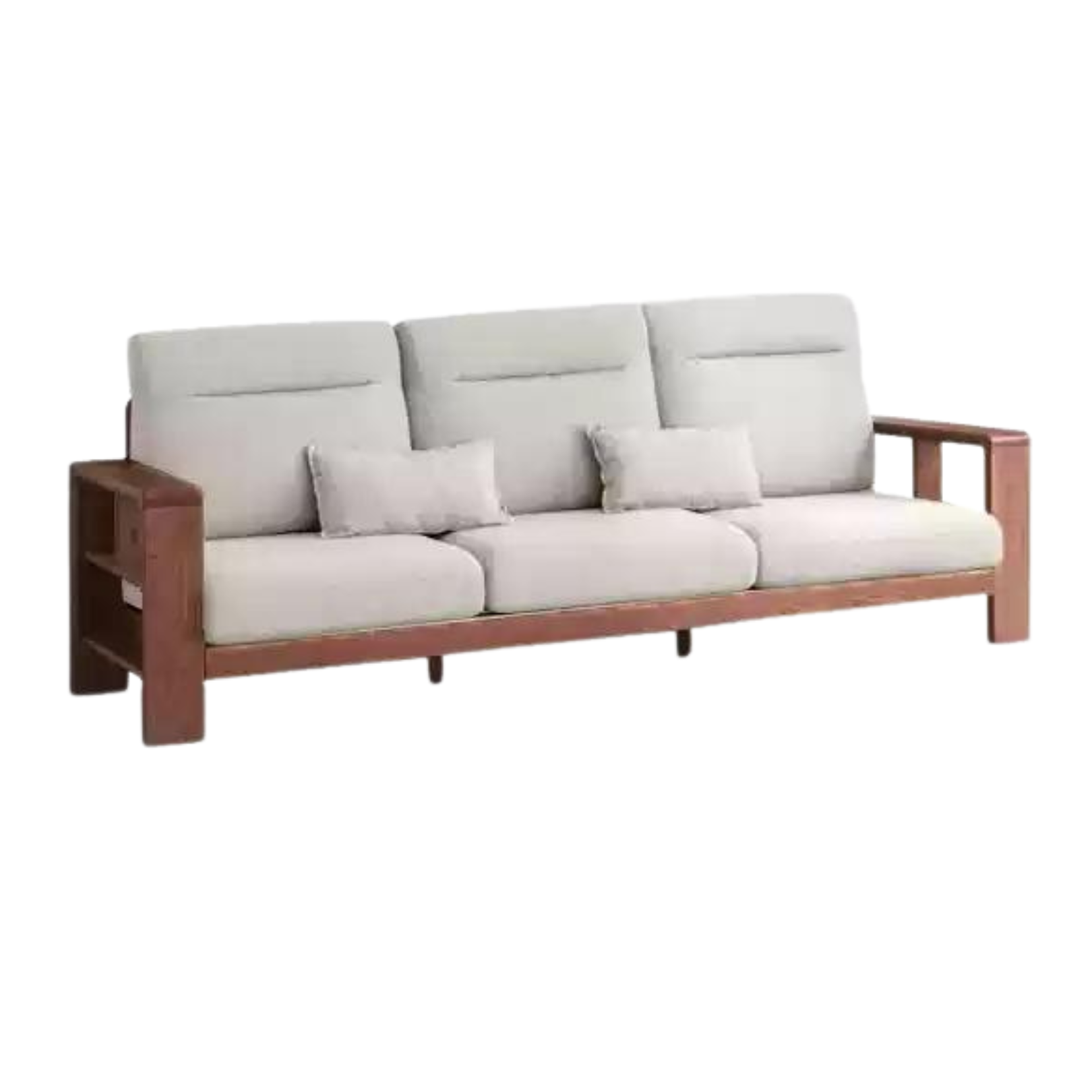 Oak Solid Wood Sectional Sofa-two colors available