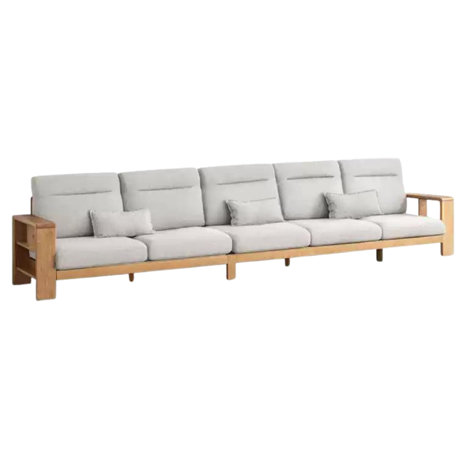 Oak Solid Wood Sectional Sofa-two colors available