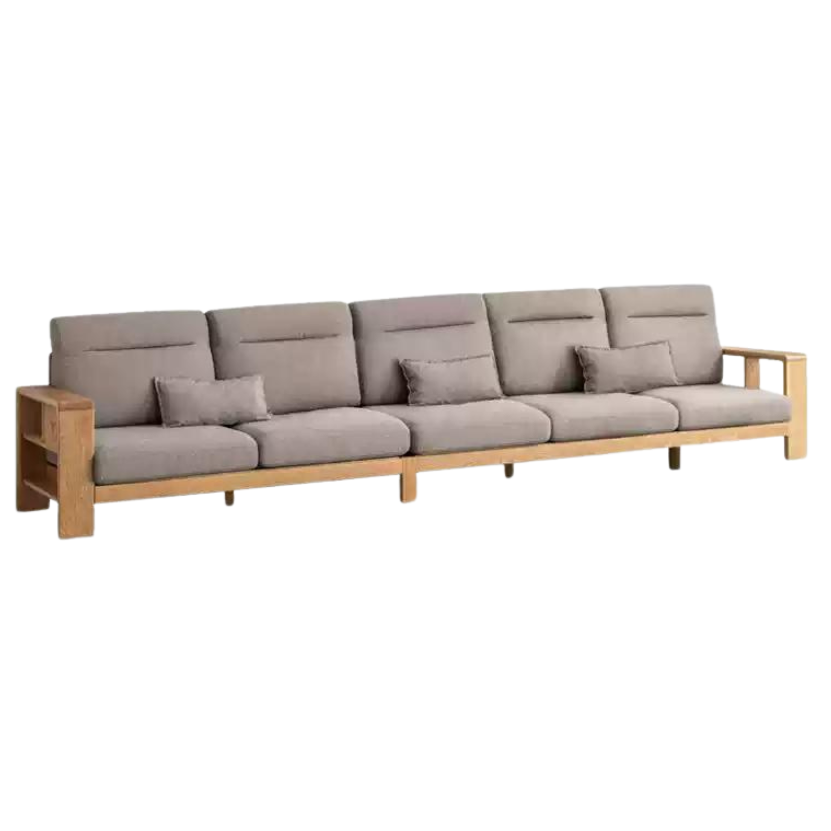 Oak Solid Wood Sectional Sofa-two colors available