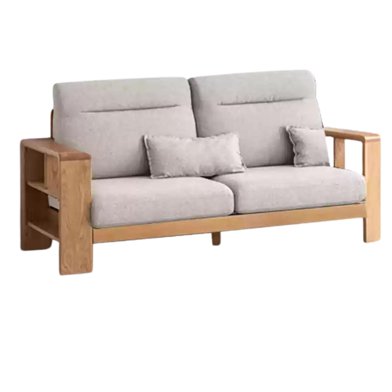 Oak Solid Wood Sectional Sofa-two colors available