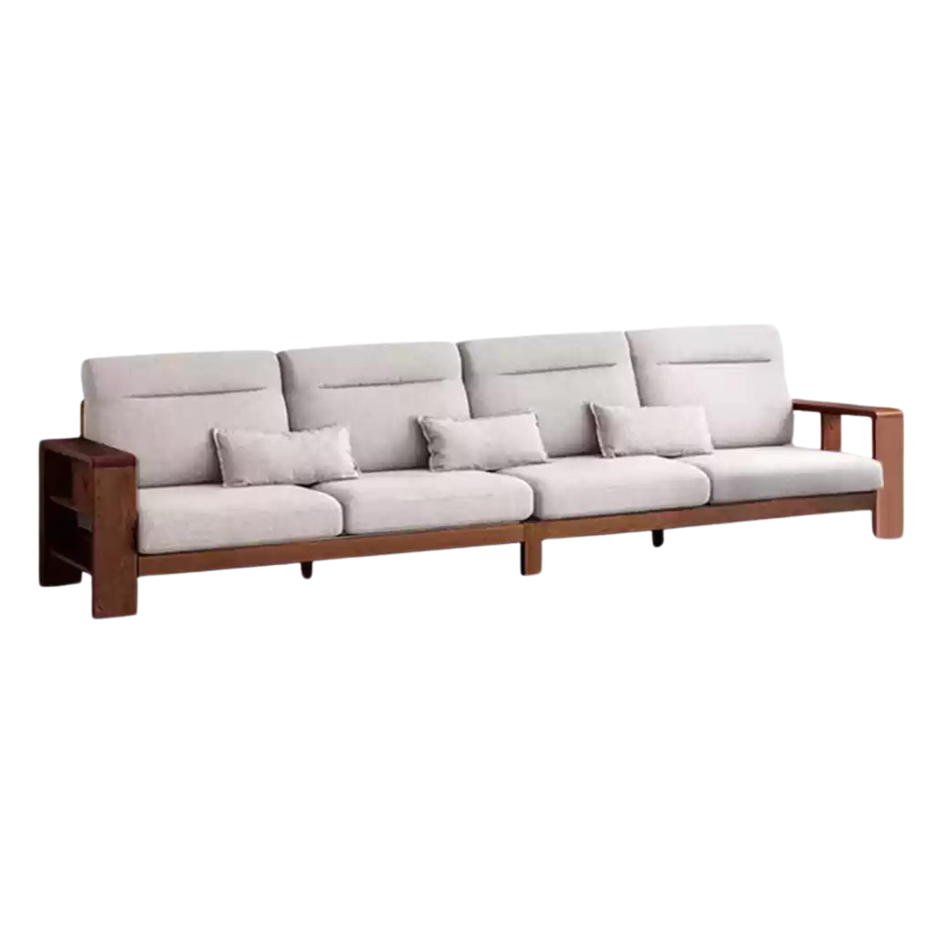 Oak Solid Wood Sectional Sofa-two colors available