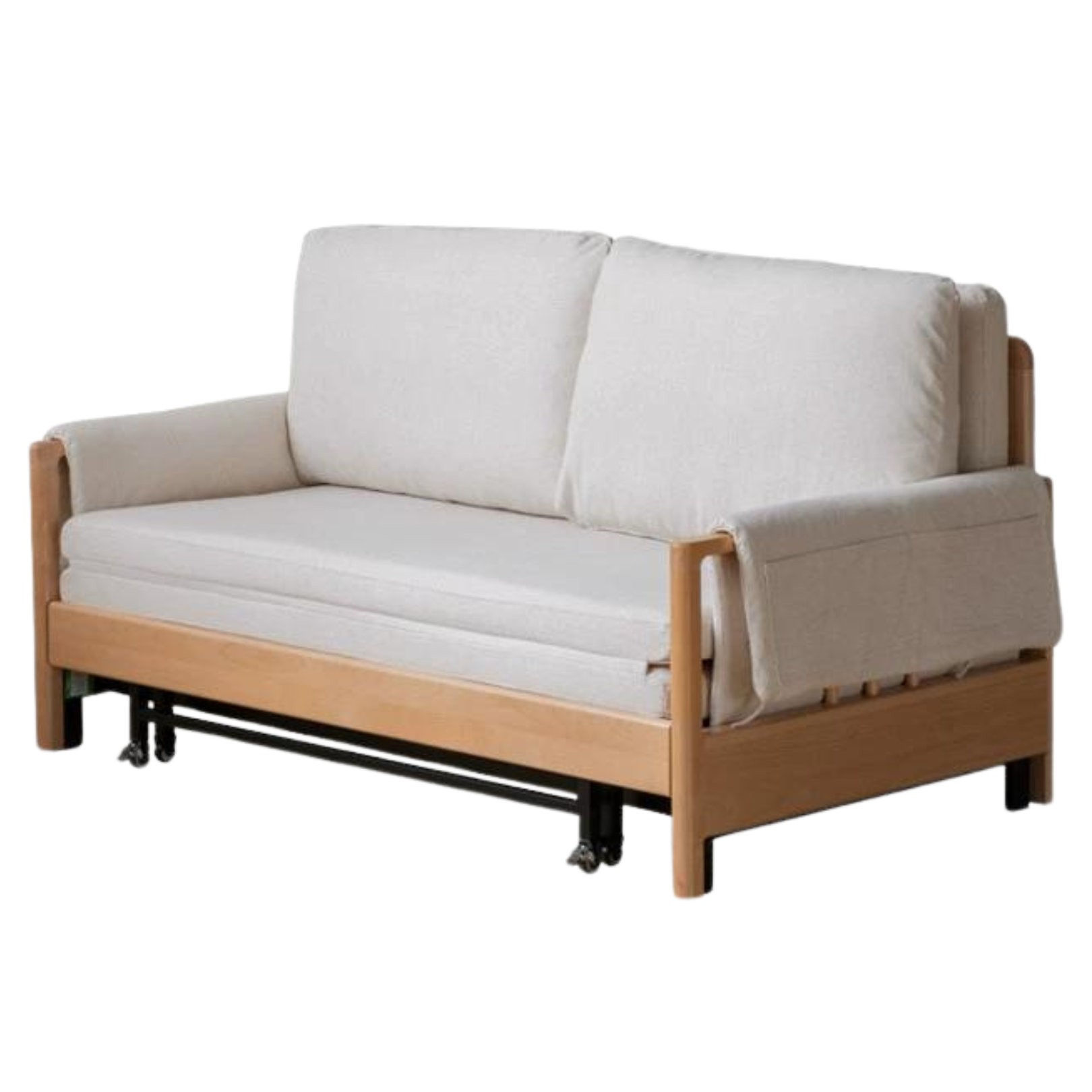Beech Solid Wood Sofa Bed Modern.
