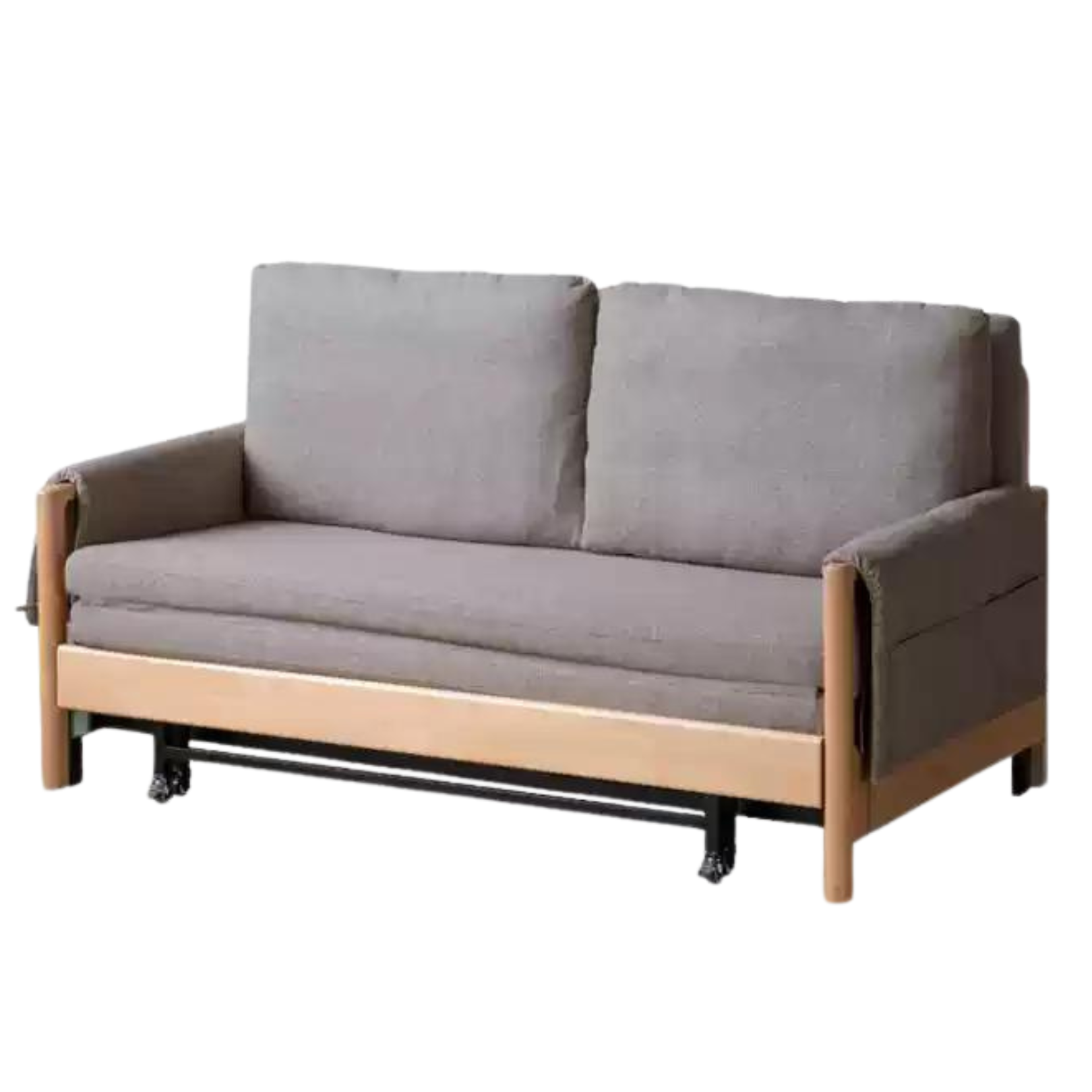 Beech Solid Wood Sofa Bed Modern.