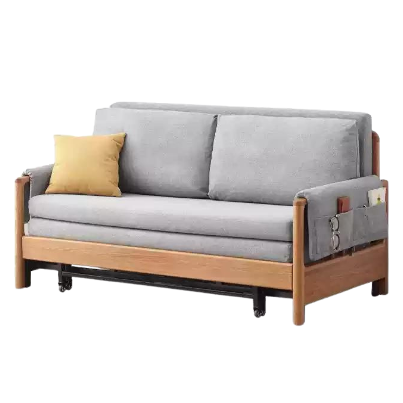 Beech Solid Wood Sofa Bed Modern.