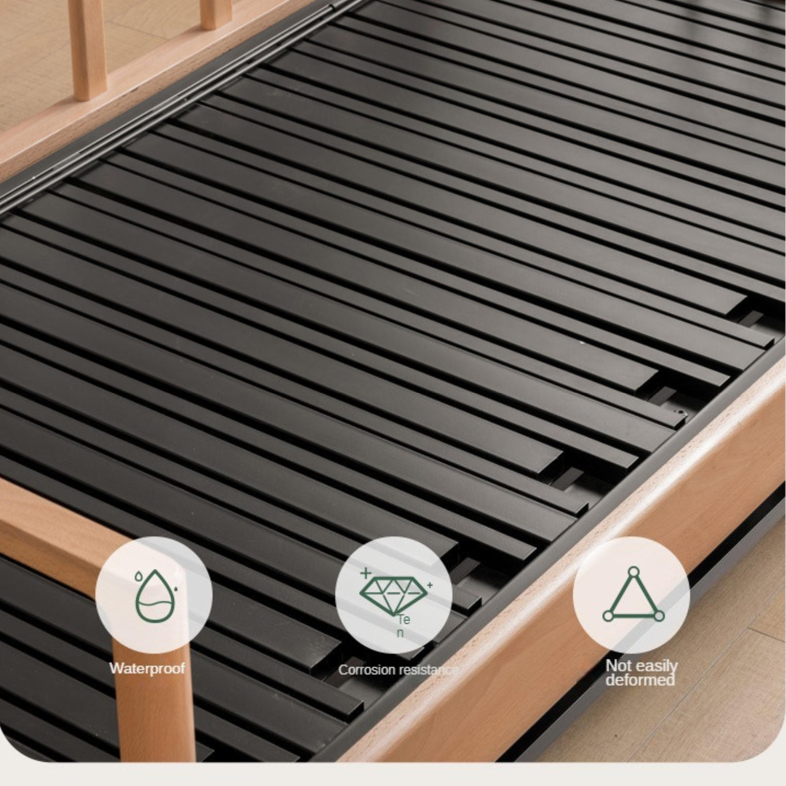 Beech Solid Wood Sofa Bed Modern.