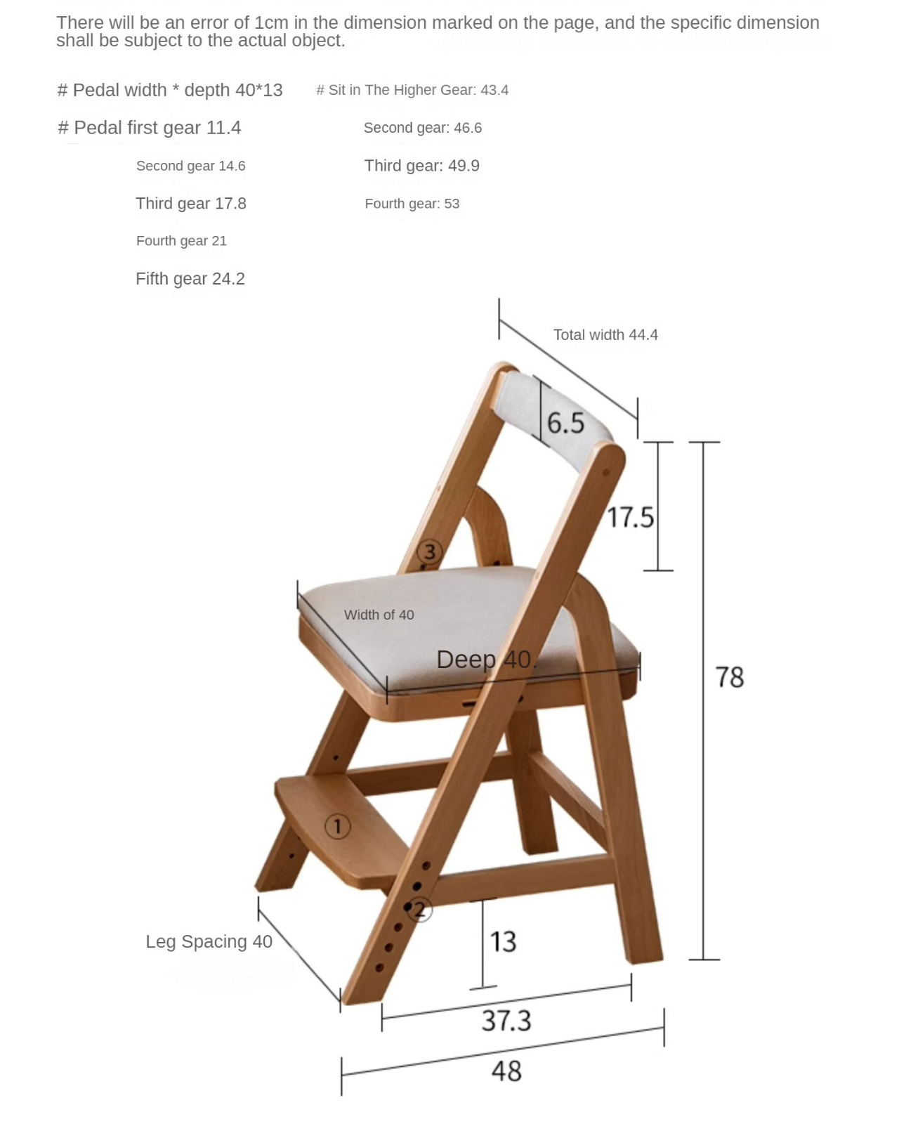 Beech Solid Wood Adjustable Lift Chair.