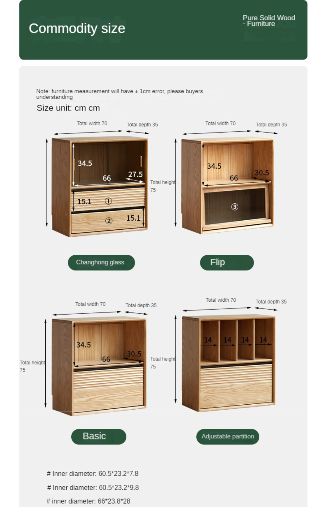 Ash Solid Wood Combination Module Bookcase.