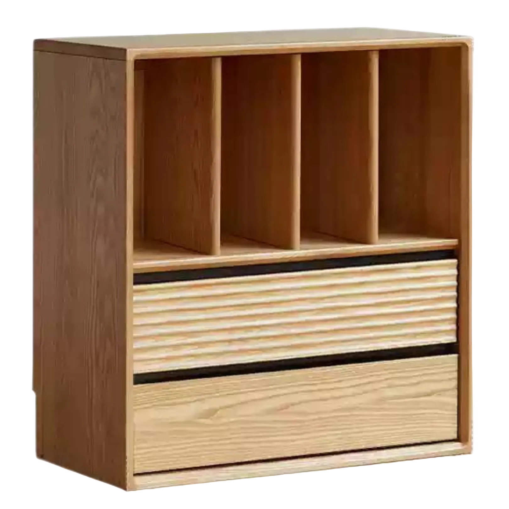Ash, White Ash, Oak Solid Wood Combination Module Bookcase))