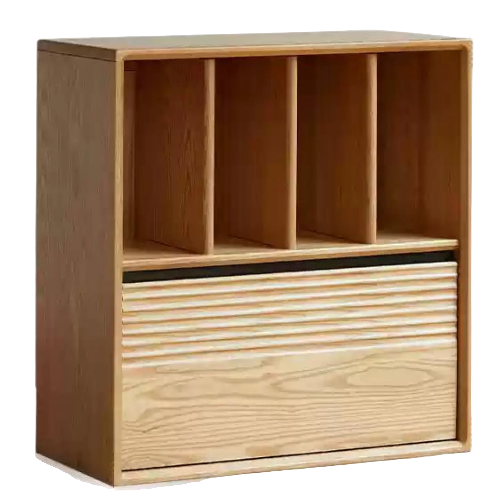 Ash, White Ash, Oak Solid Wood Combination Module Bookcase))