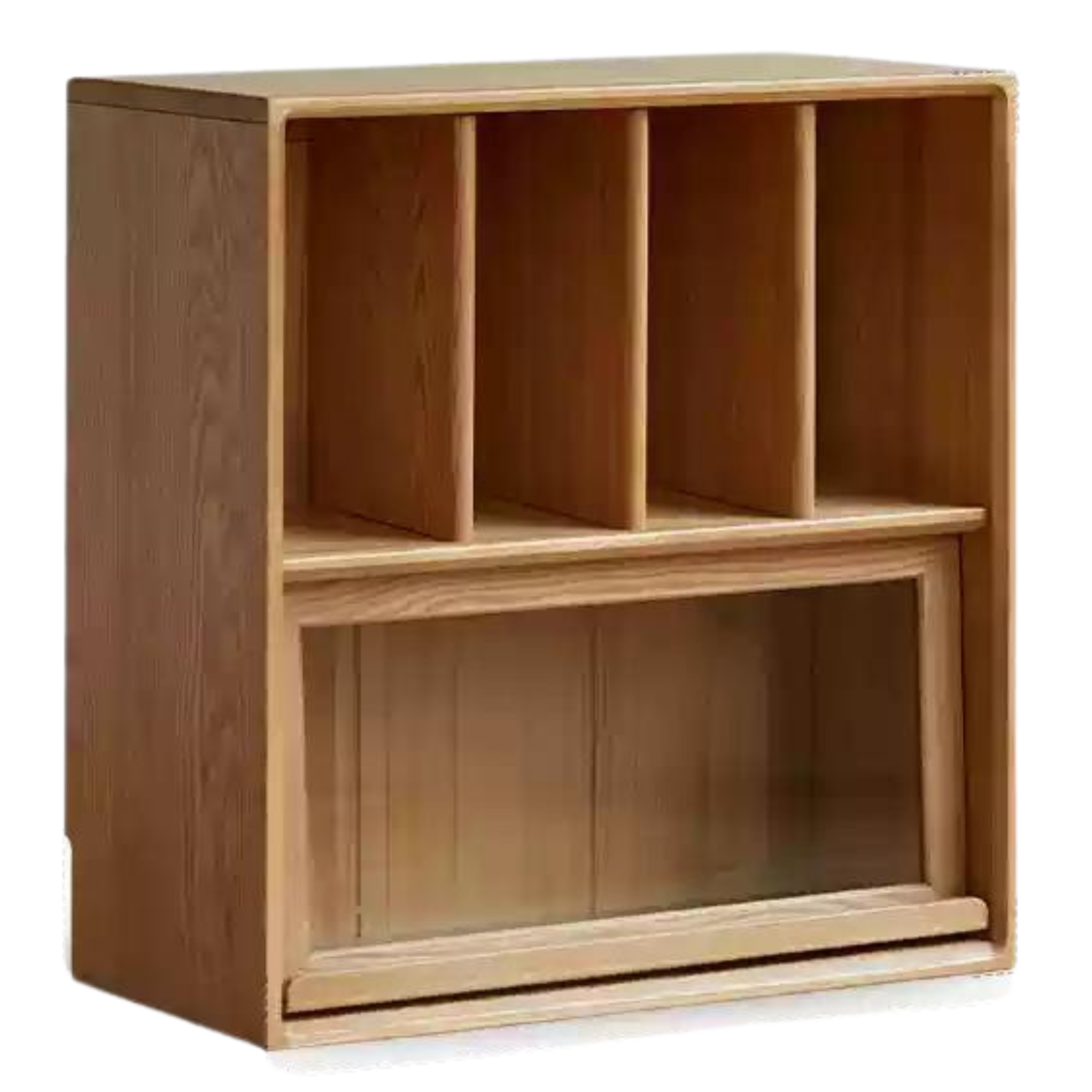 Ash Solid Wood Combination Module Bookcase.