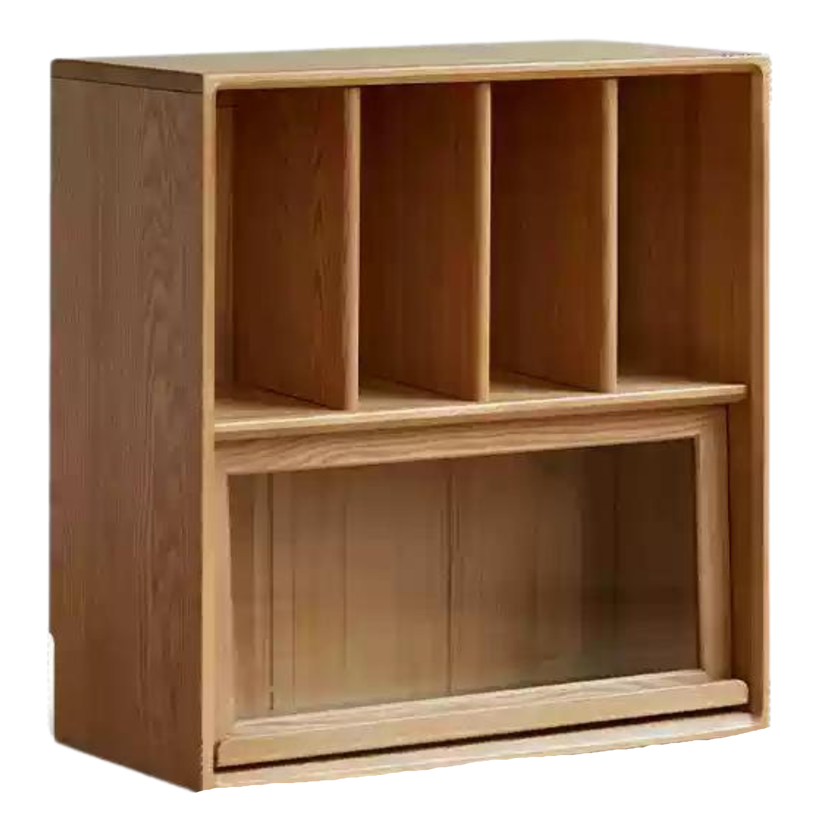 Ash, White Ash, Oak Solid Wood Combination Module Bookcase))