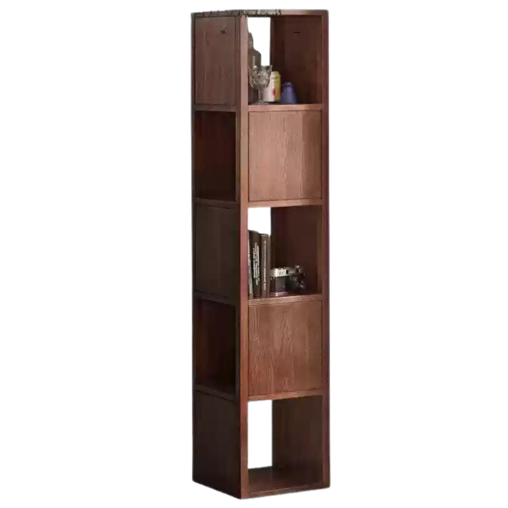 Oak, Ash Solid Wood Bookshelf Narrow Cabinet