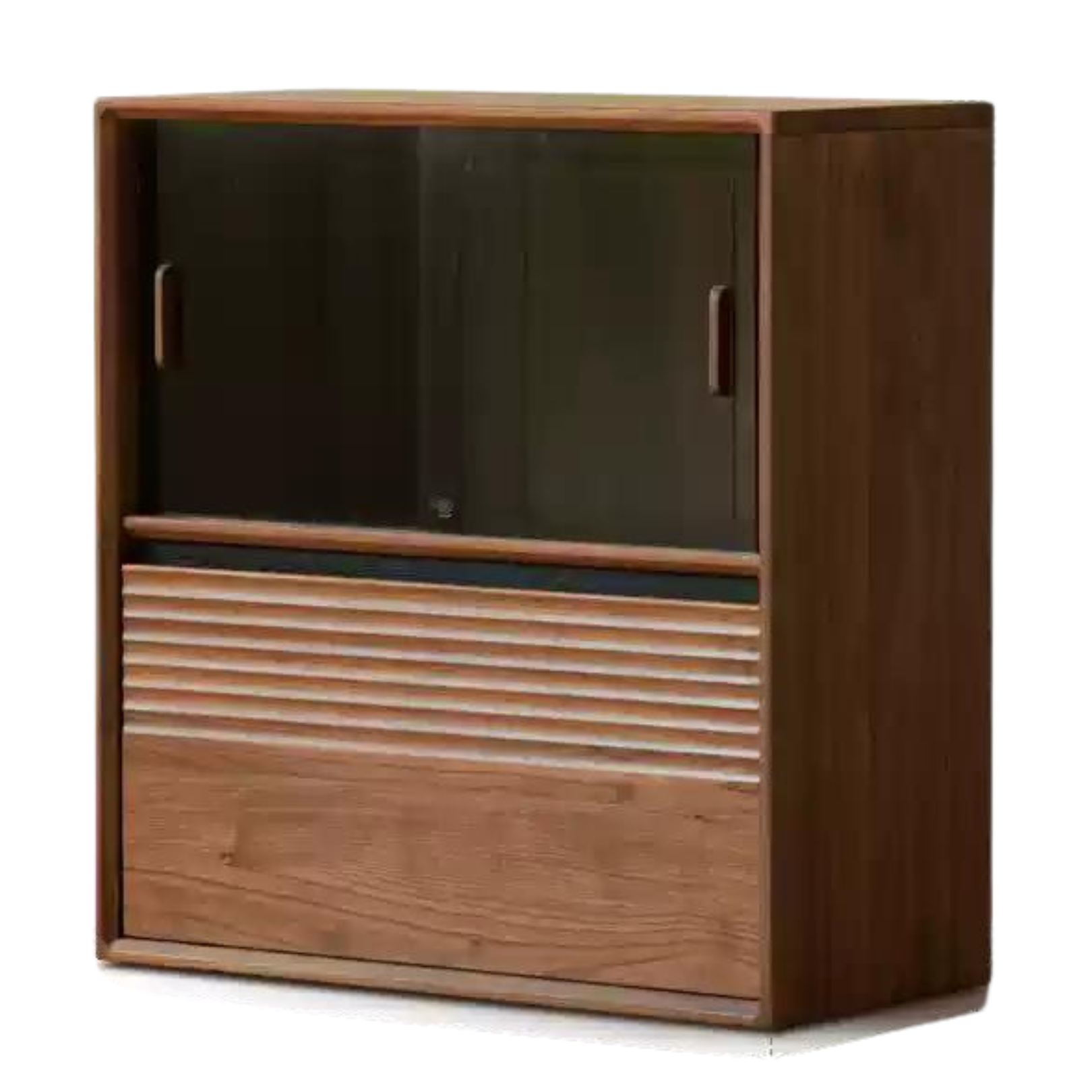 Sandalwood, Oak, Black Walnut, Ash Solid Wood Light Luxury Style Module Bookcase