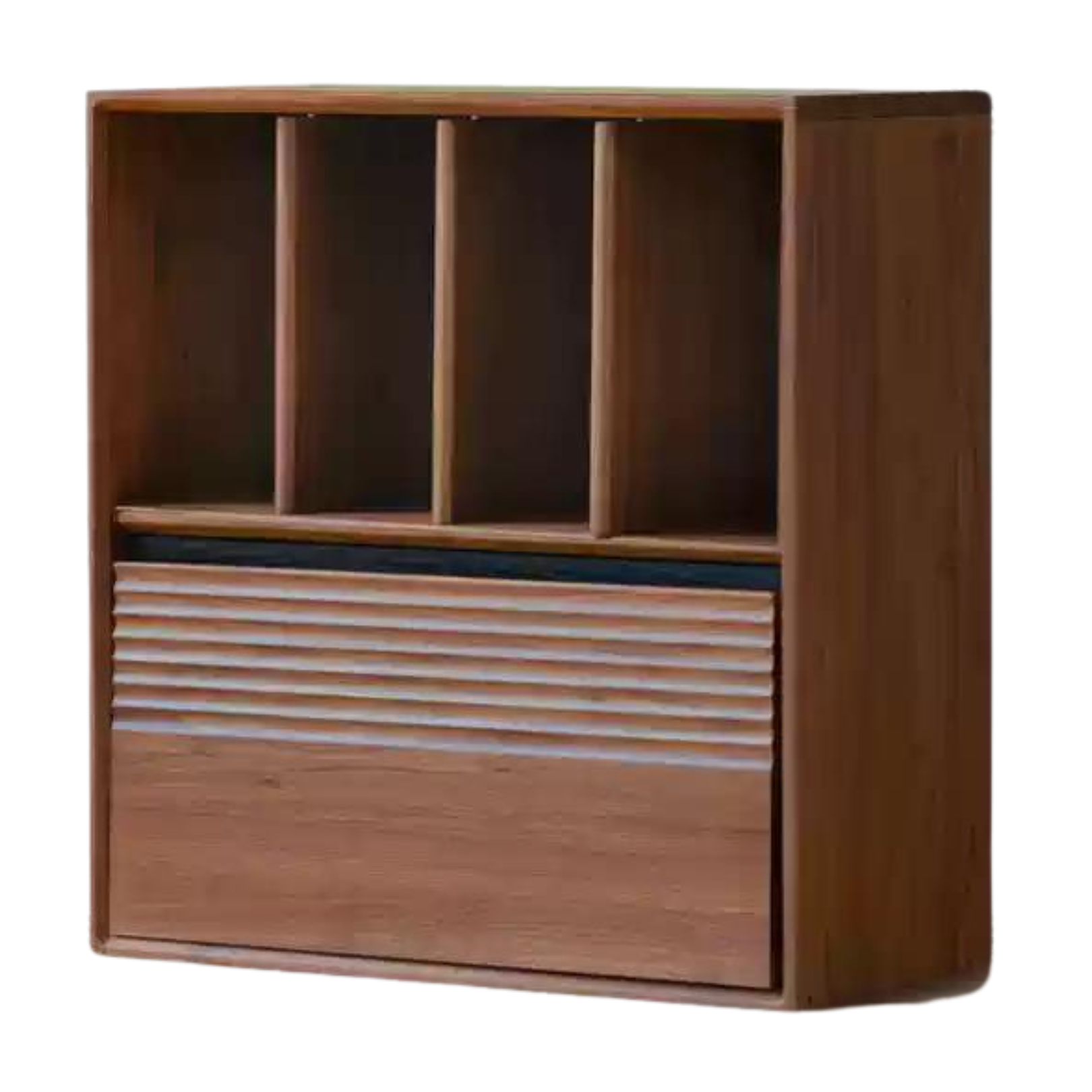Sandalwood, Oak, Black Walnut, Ash Solid Wood Light Luxury Style Module Bookcase