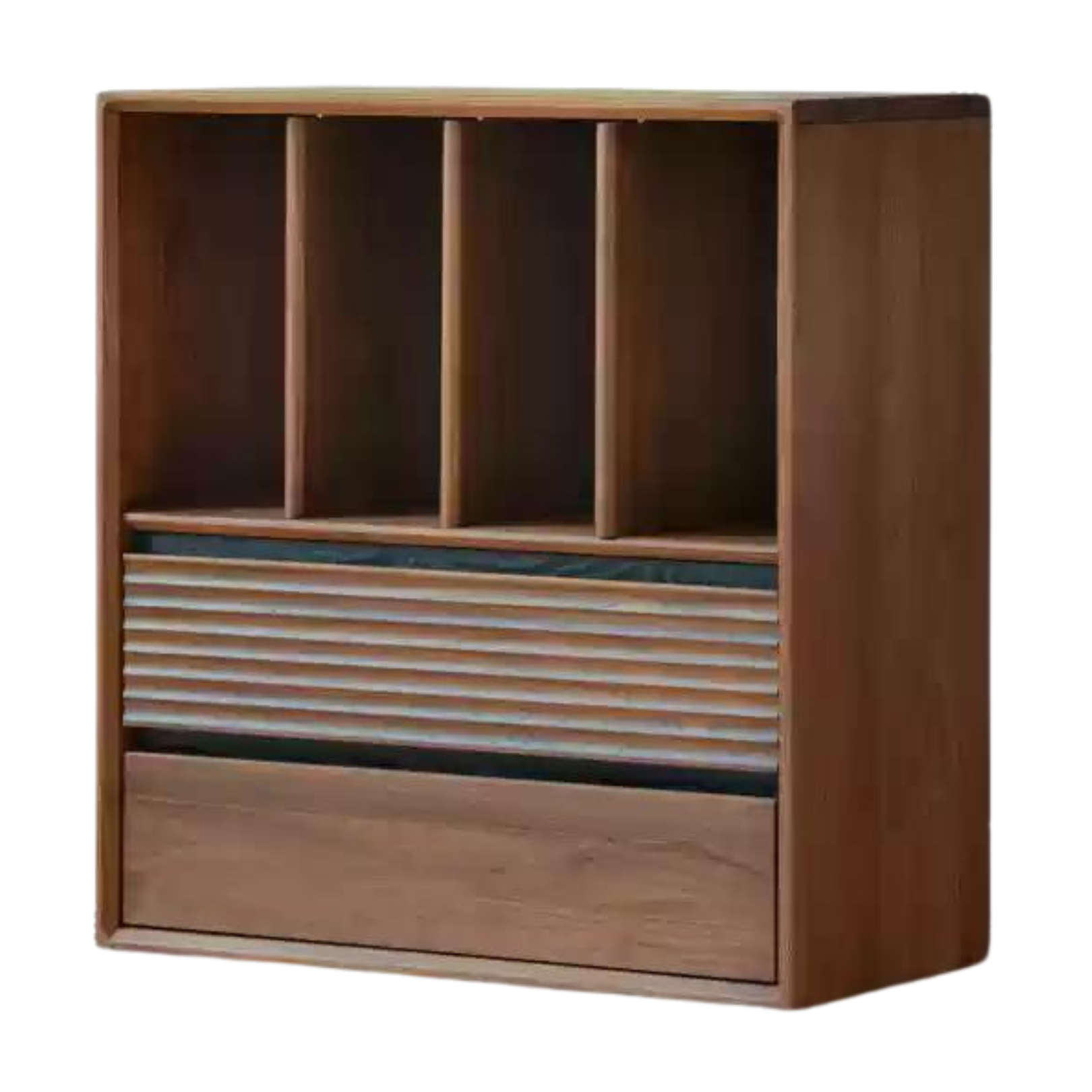 Sandalwood, Oak, Black Walnut, Ash Solid Wood Light Luxury Style Module Bookcase
