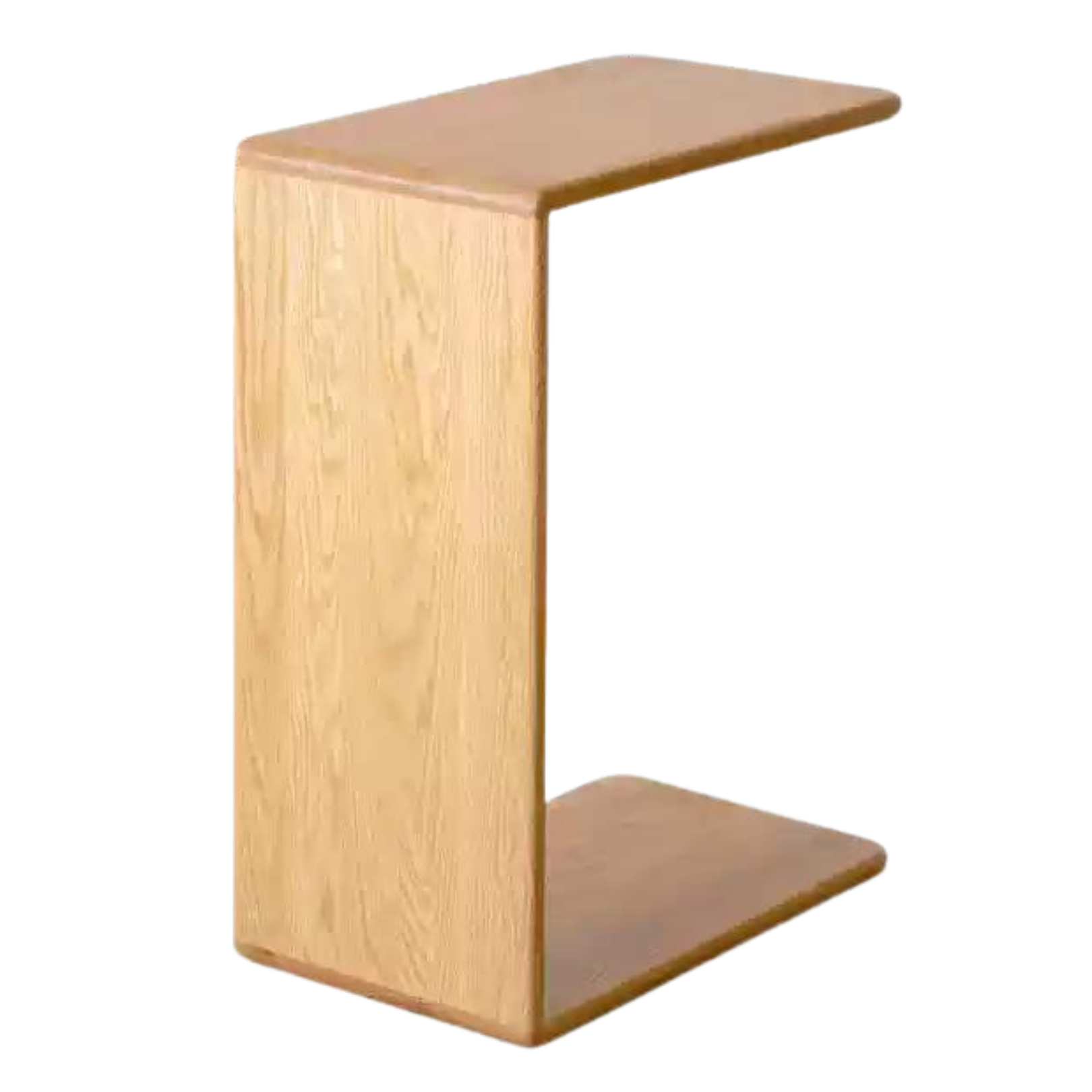 Oak, Ash Solid Wood Multifunctional C-shaped Side Table