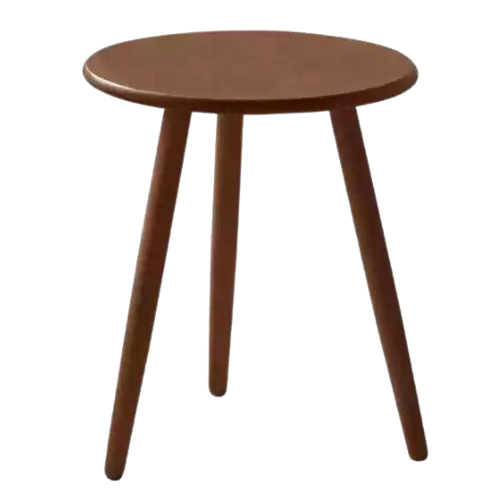 Beech, Rubberwood Solid Wood Small Round Side Table