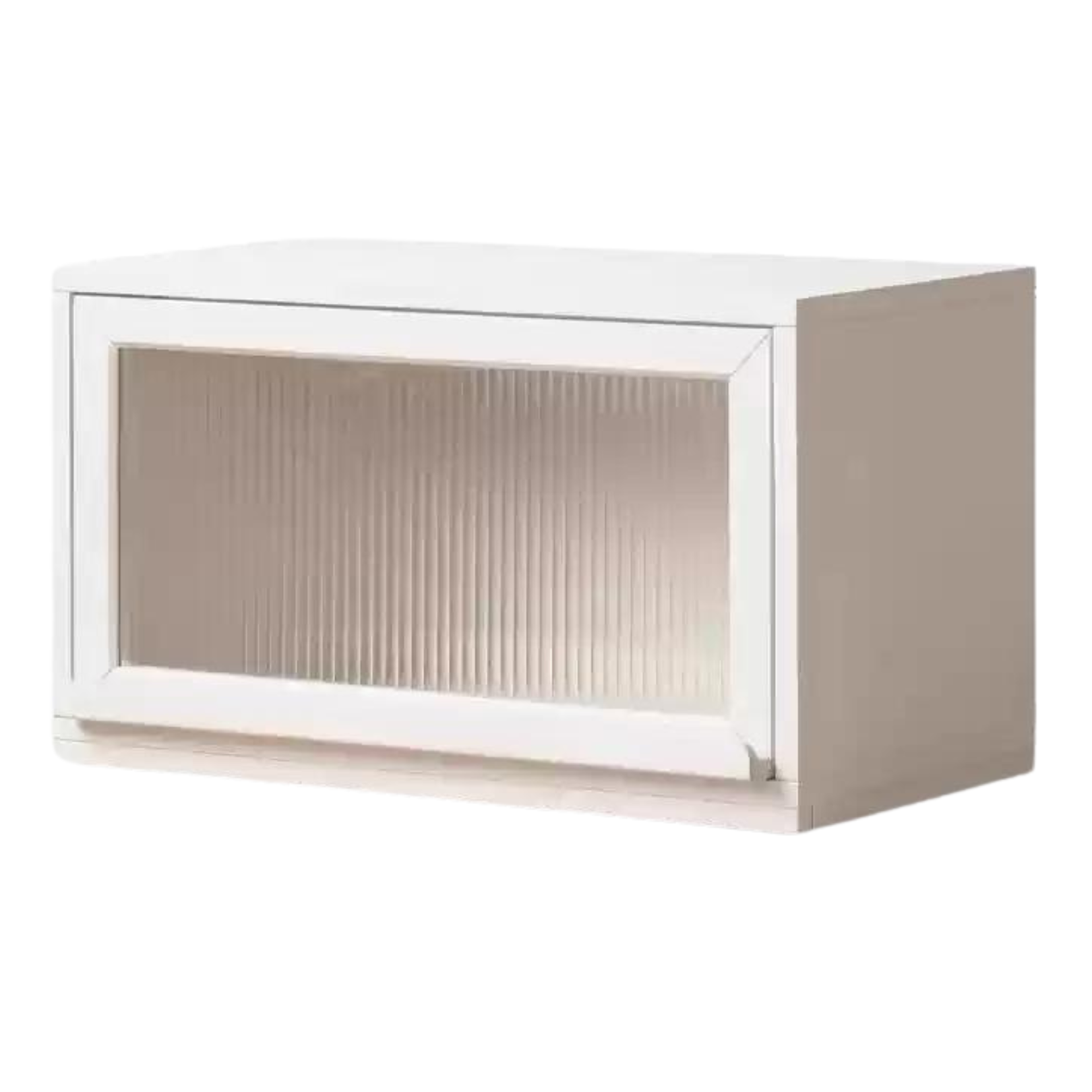 Poplar Solid Wood TV Cabinet Floor Cabinet Cream Style