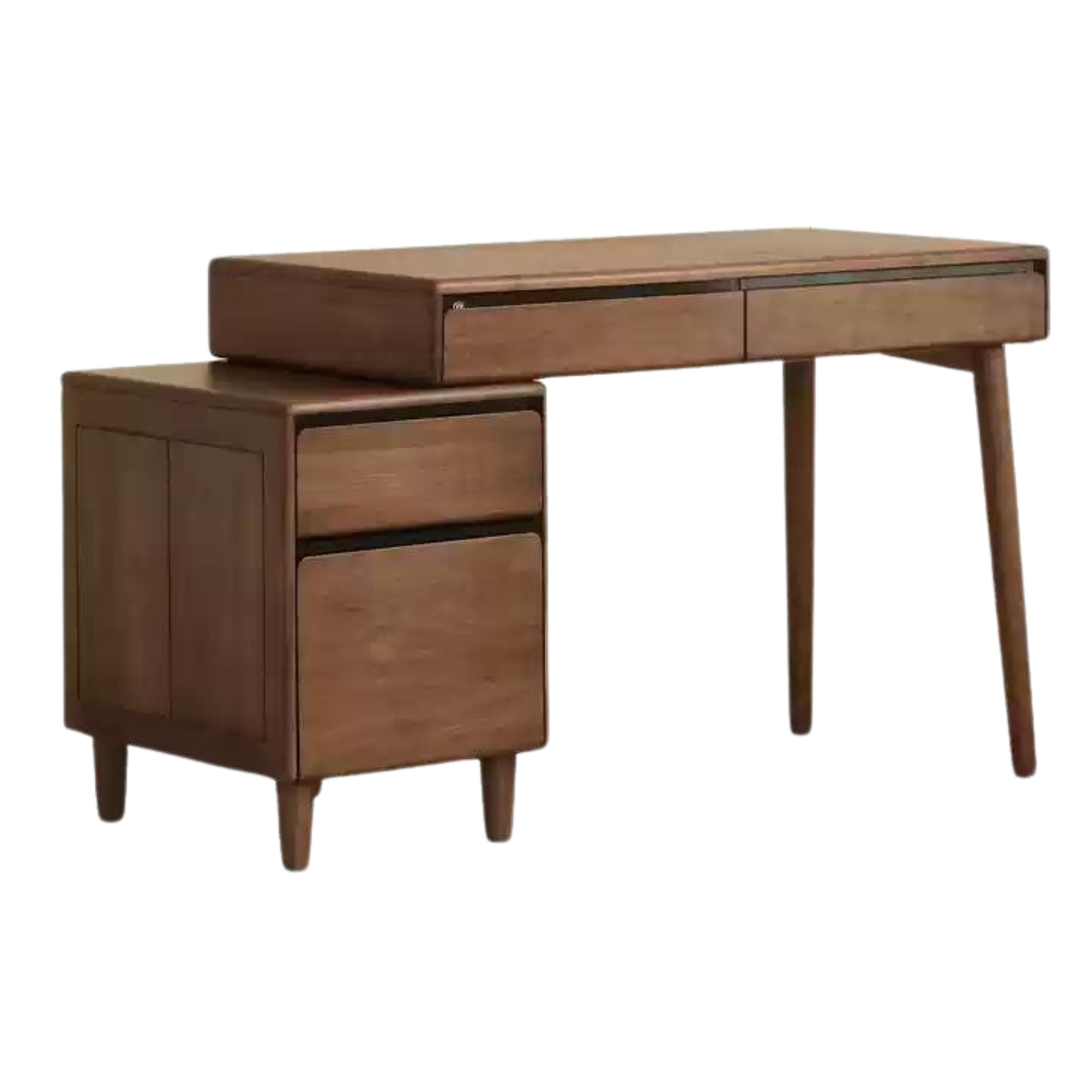Black Walnut Solid Wood Integrated Desk With Drawer