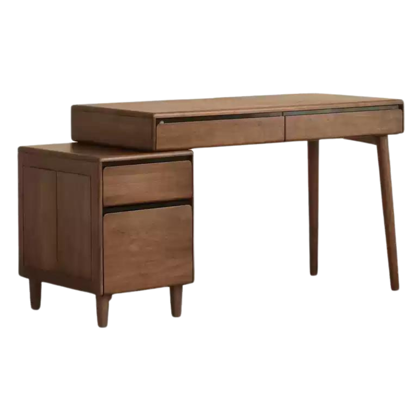 Black Walnut Solid Wood Integrated Desk With Drawer
