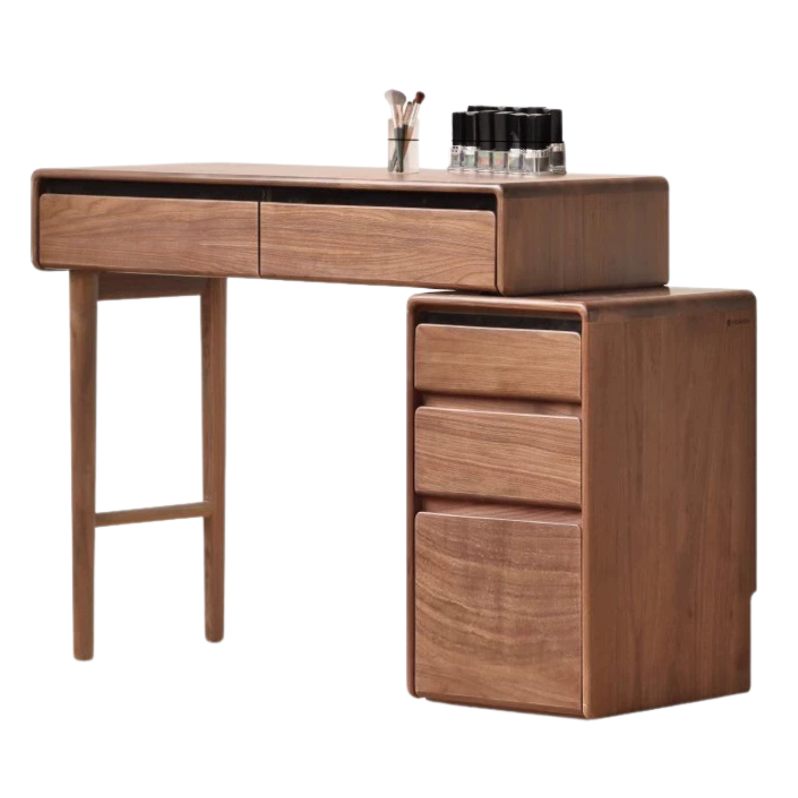 Black Walnut, Oak, Ash, Sandalwood Solid Wood Retractable Dressing Table.