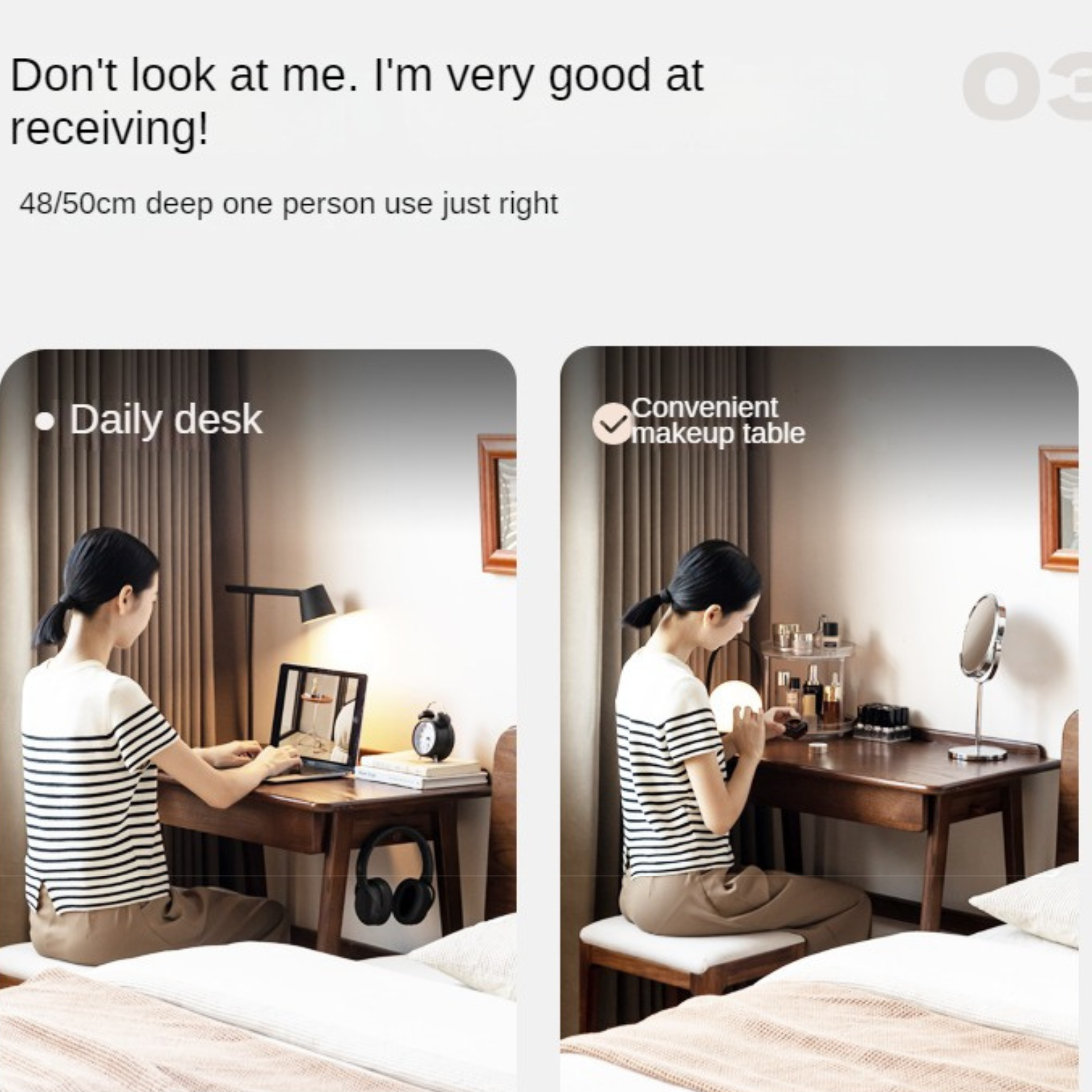 Oak Solid Wood Small Office Desk