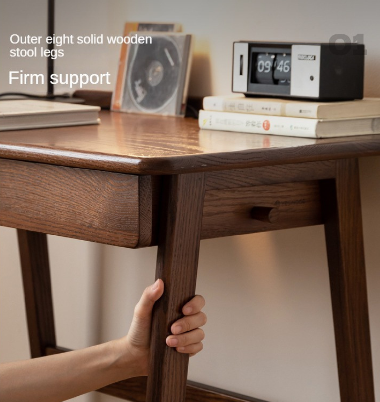 Oak Solid Wood Small Office Desk