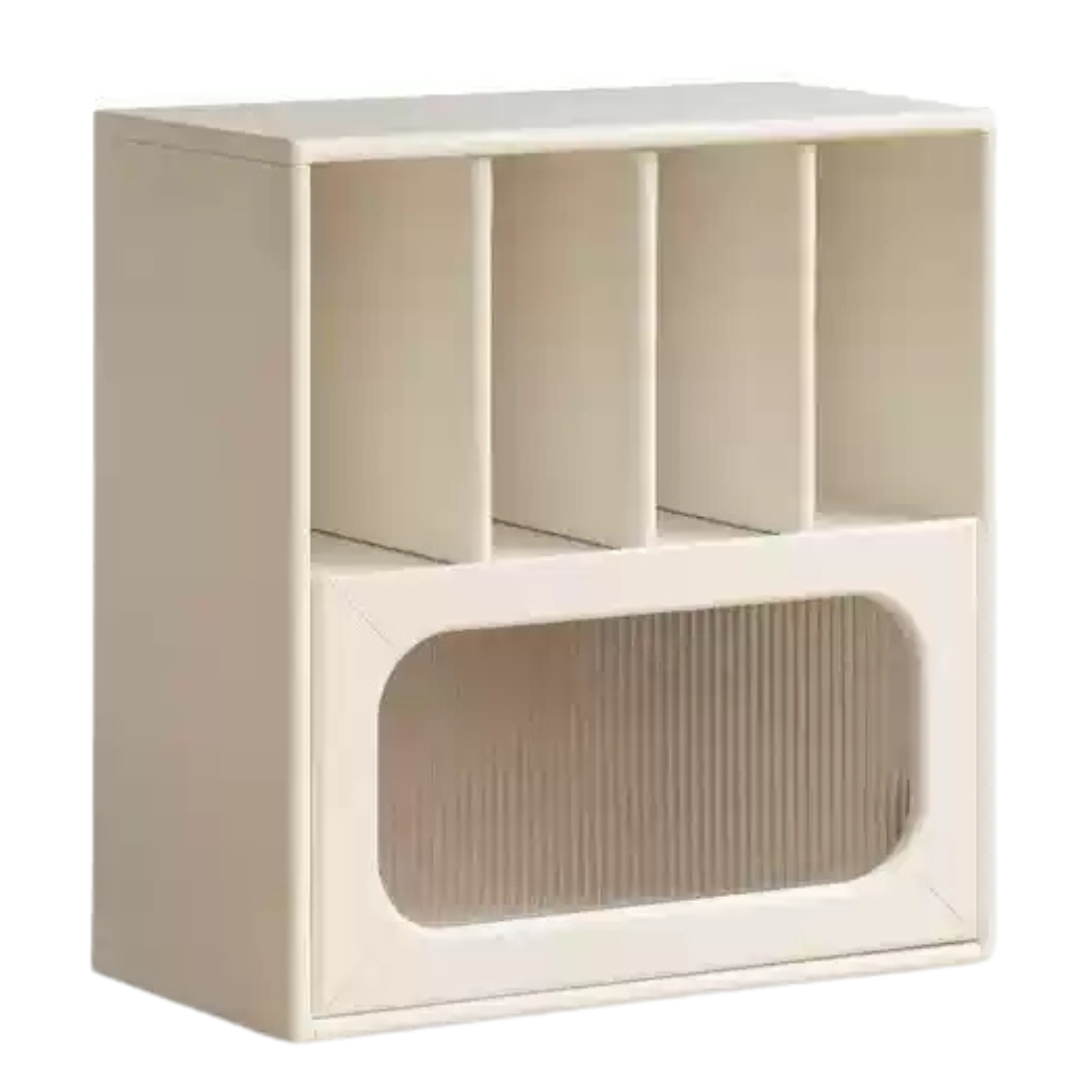 Solid Rubberwood, Poplar Solid Wood Multi-function Bookcase.