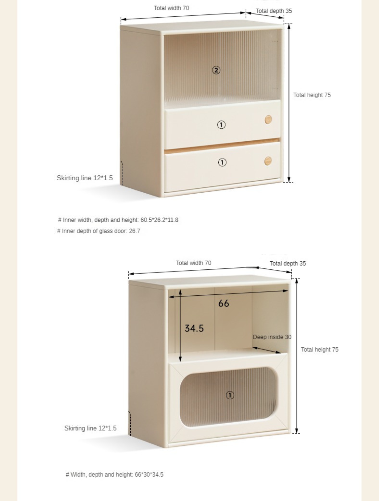 Solid Rubberwood, Poplar Solid Wood Multi-function Bookcase.