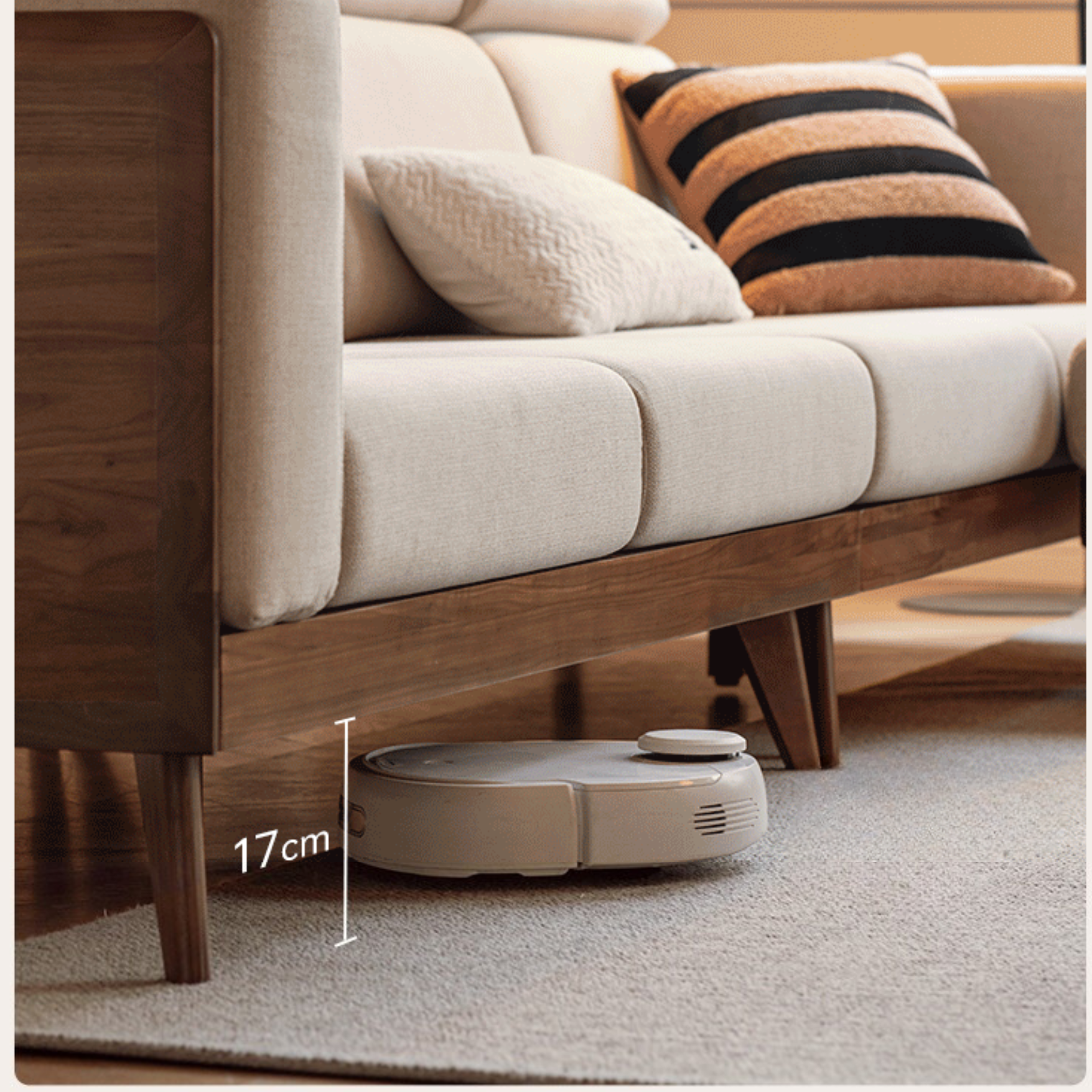 Black Walnut, Ash Solid Wood Adjustable Headrest Sofa.