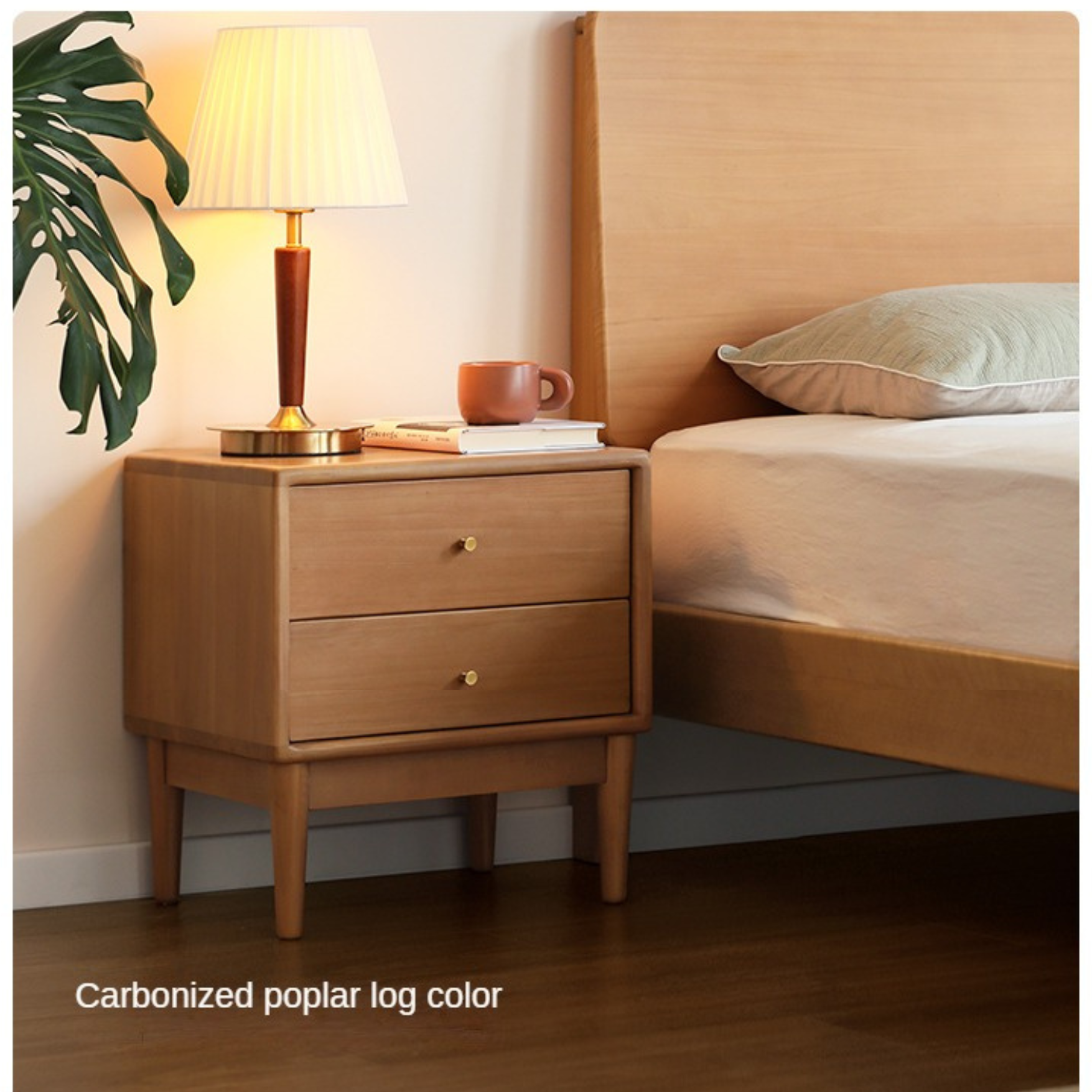 Ash, Cherry Solid Wood Modern Simple Nightstand