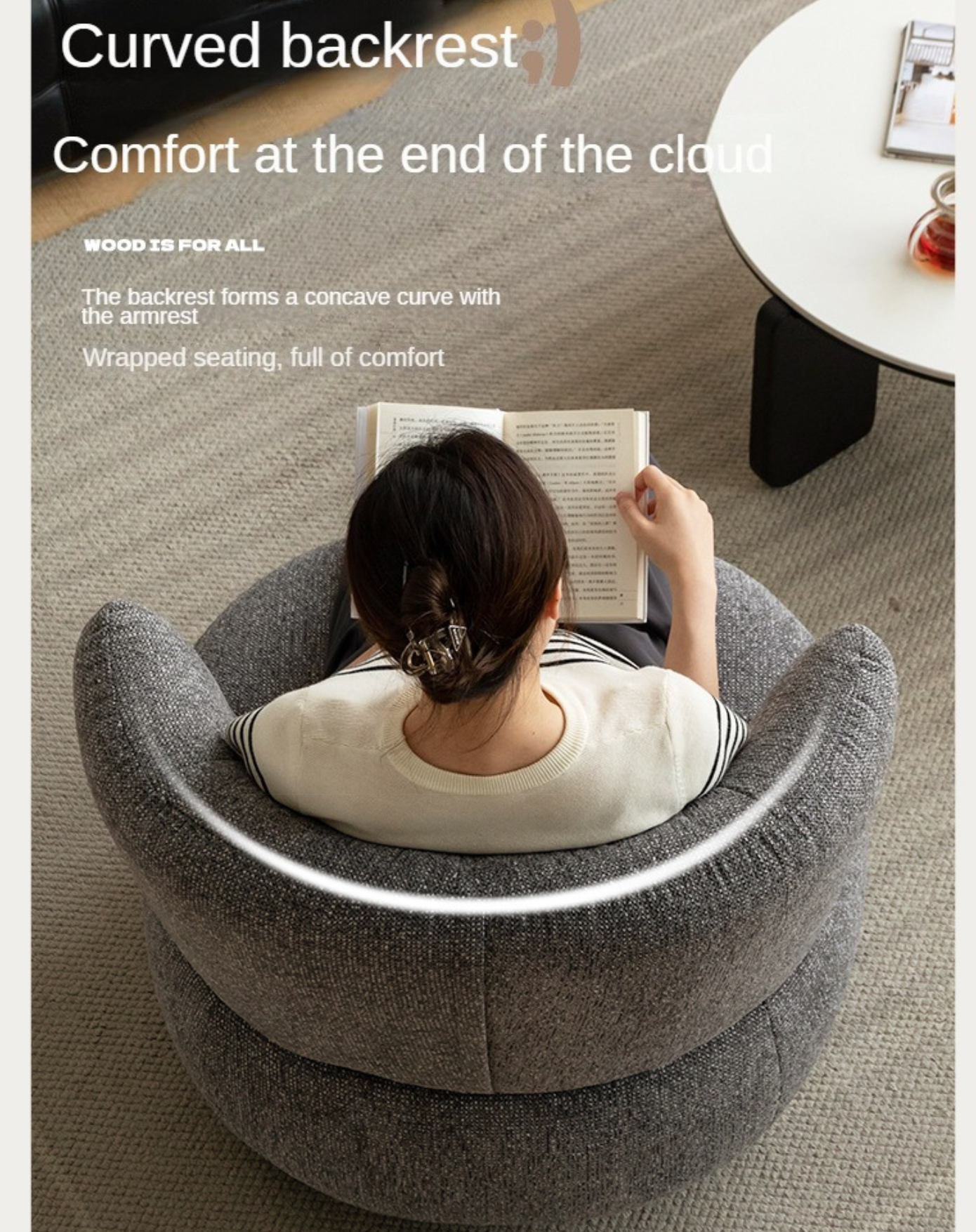 Fabric Modern Simple Single Seat Armchair.