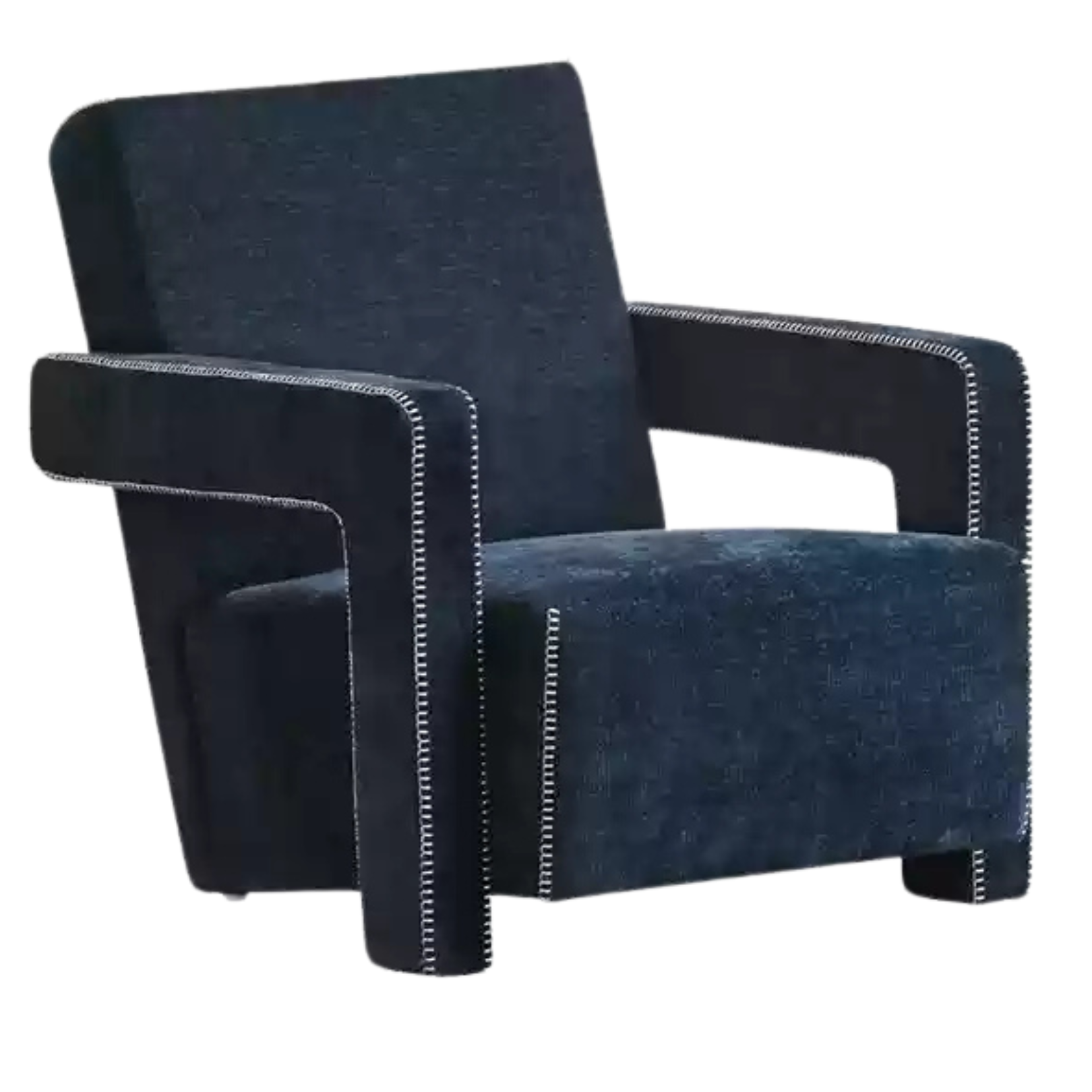 Italian-Inspired Sculptural Design Accent Chair, Modern Fabric Armchair