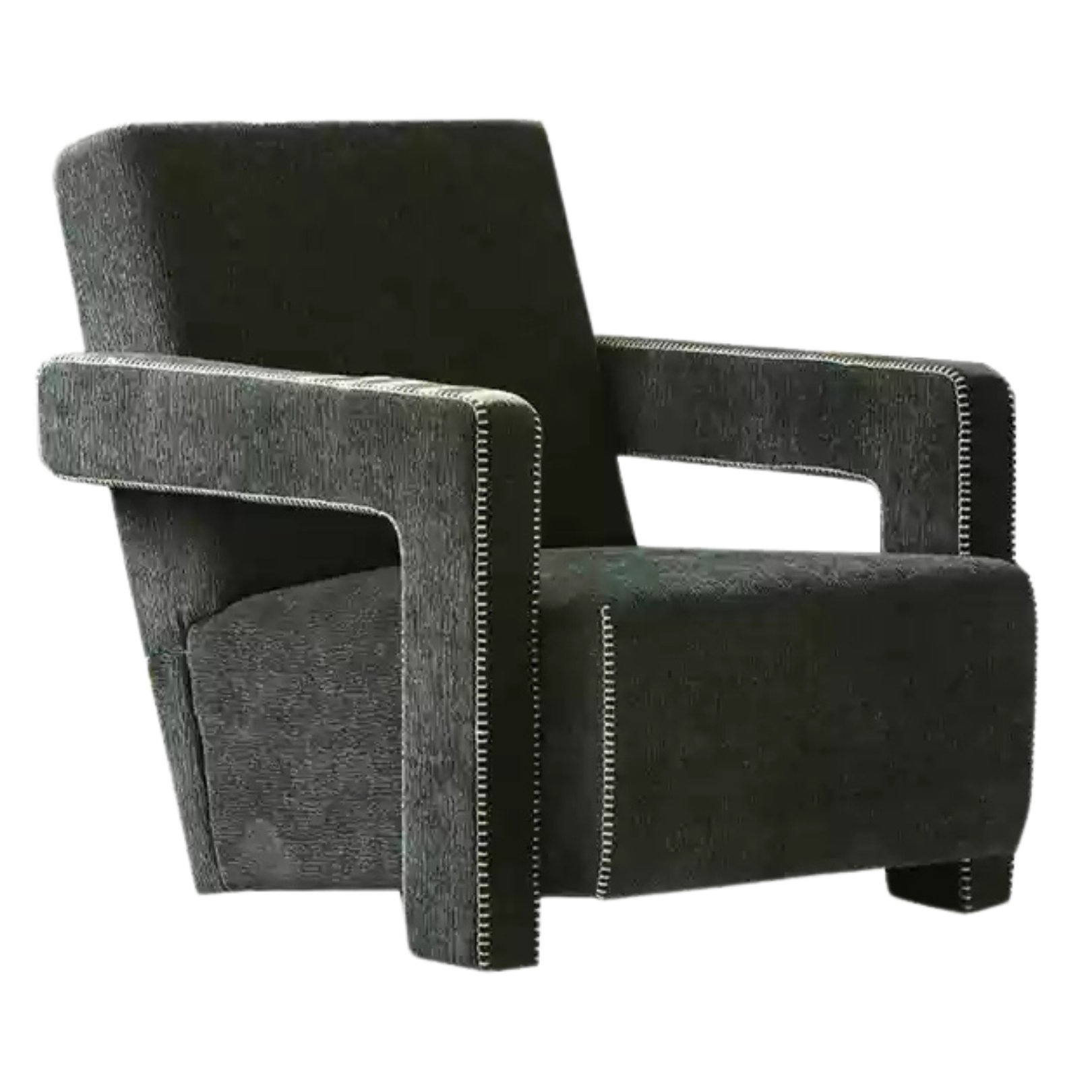 Italian-Inspired Sculptural Design Accent Chair, Modern Fabric Armchair
