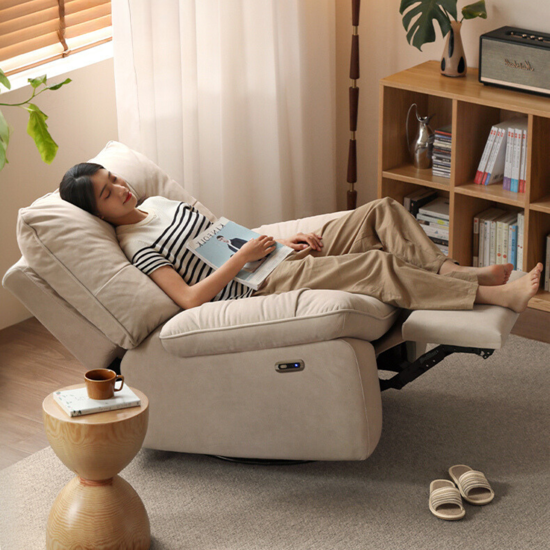 Fabric Recliner Chair Electric.