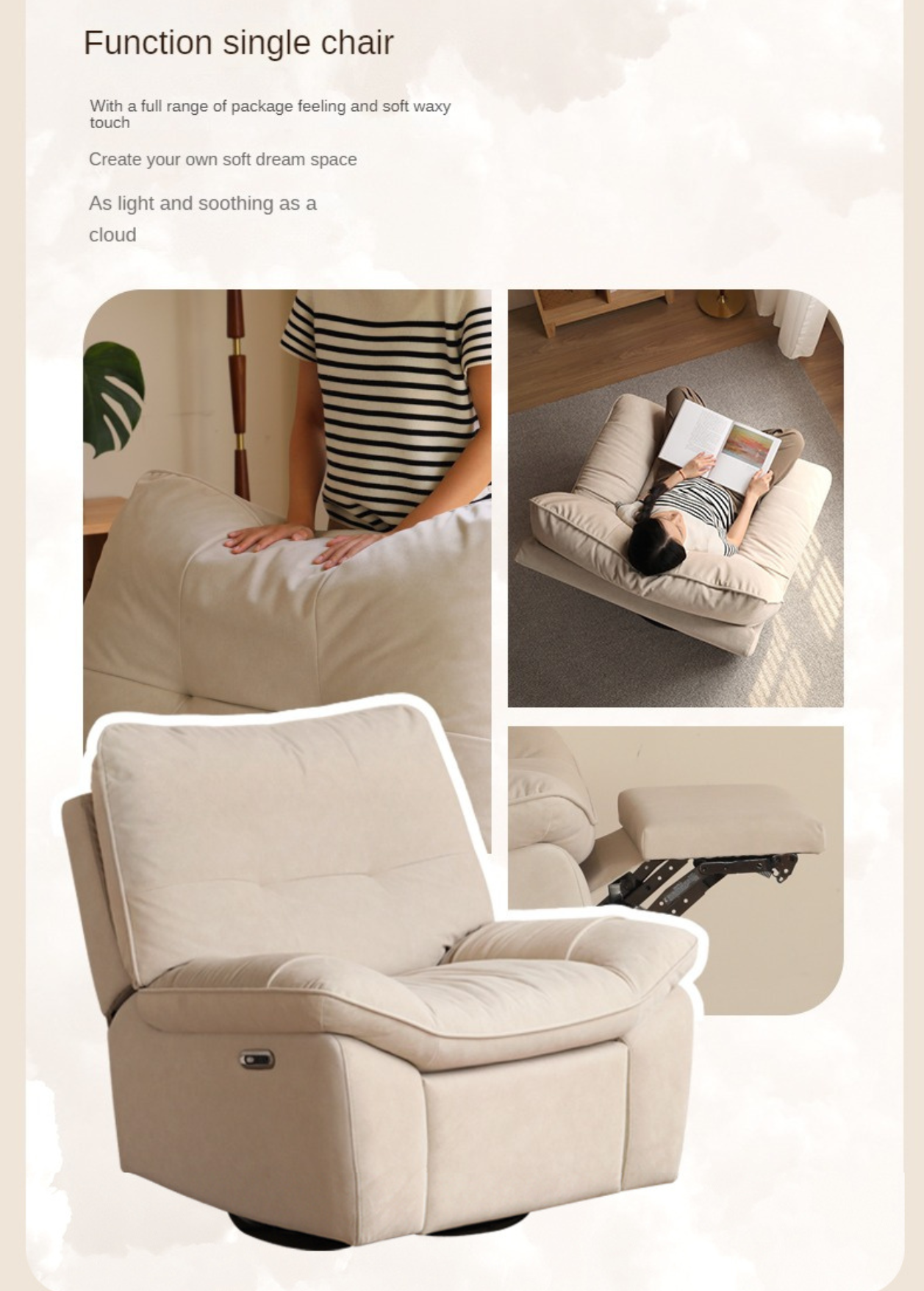 Fabric Recliner Chair Electric.