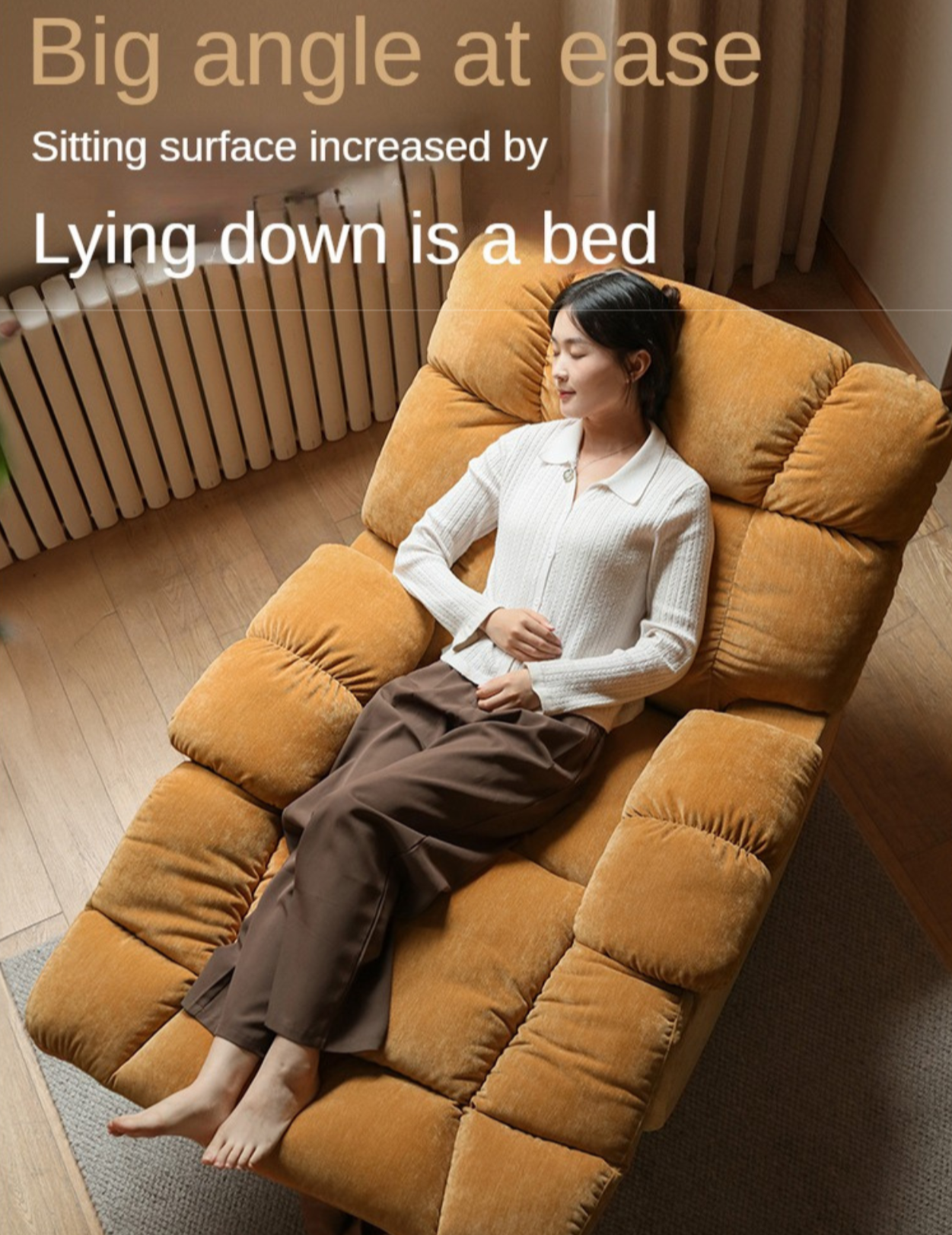 Fabric Lazy Chair Reclining Single