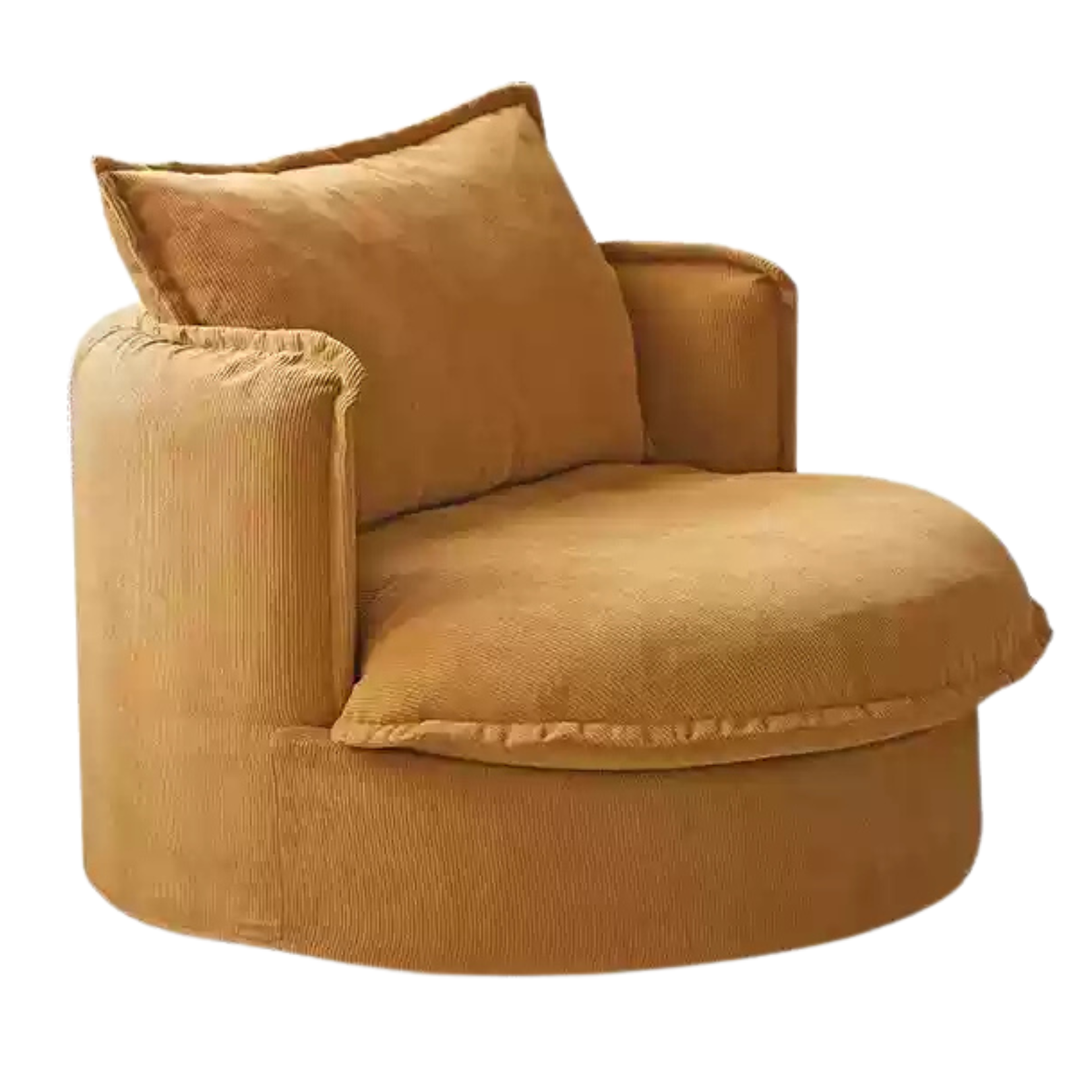 Fabric Round Rotatable Single Chair