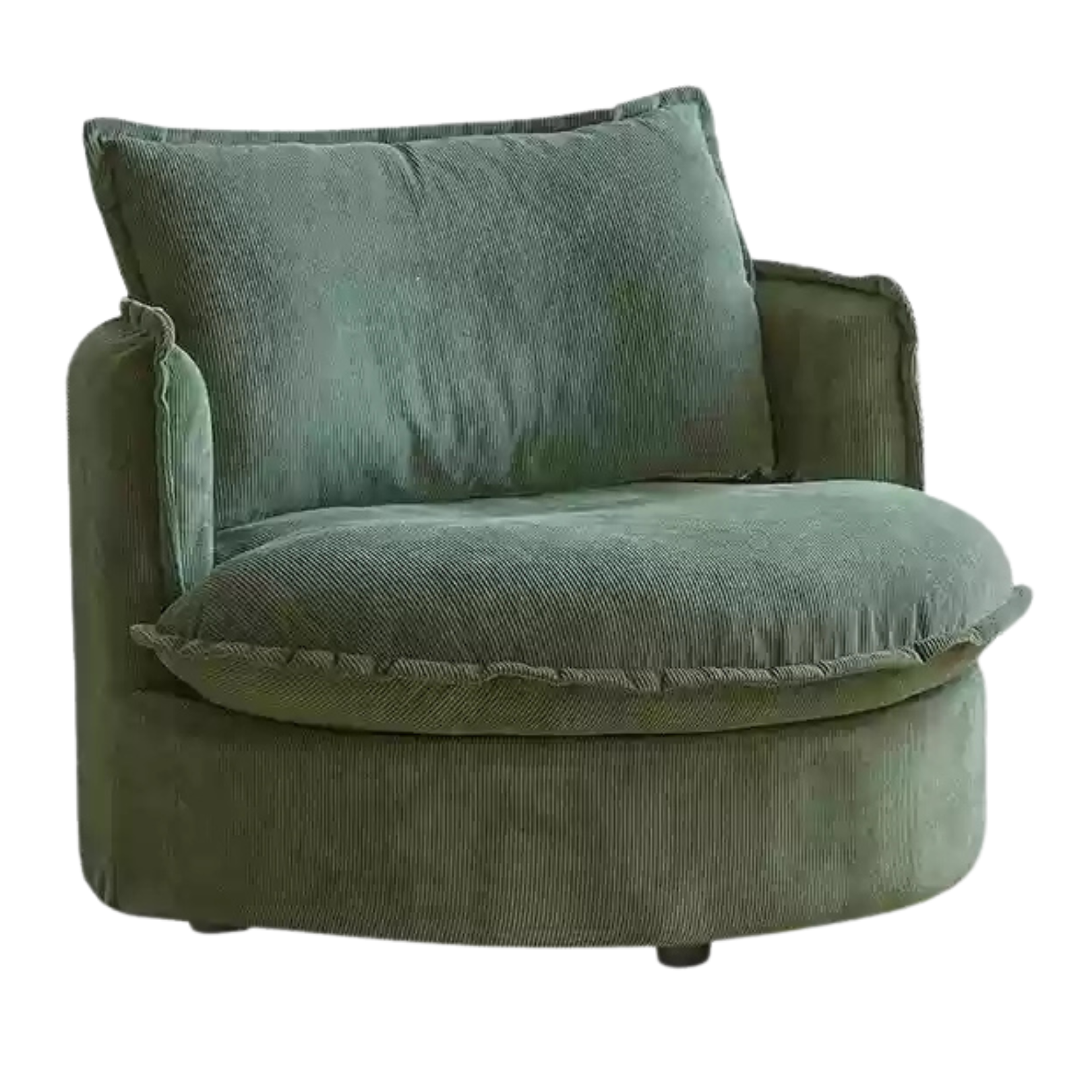 Fabric Round Rotatable Single Chair