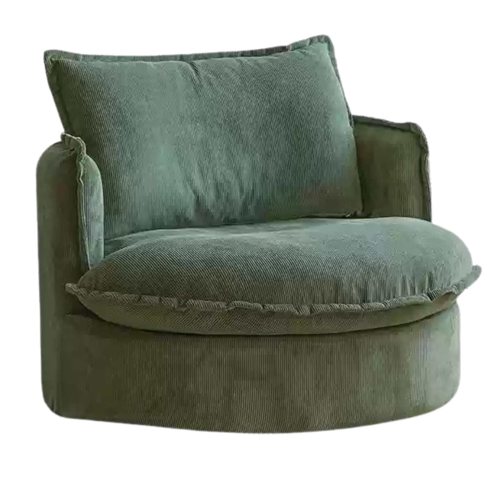 Fabric Round Rotatable Single Chair