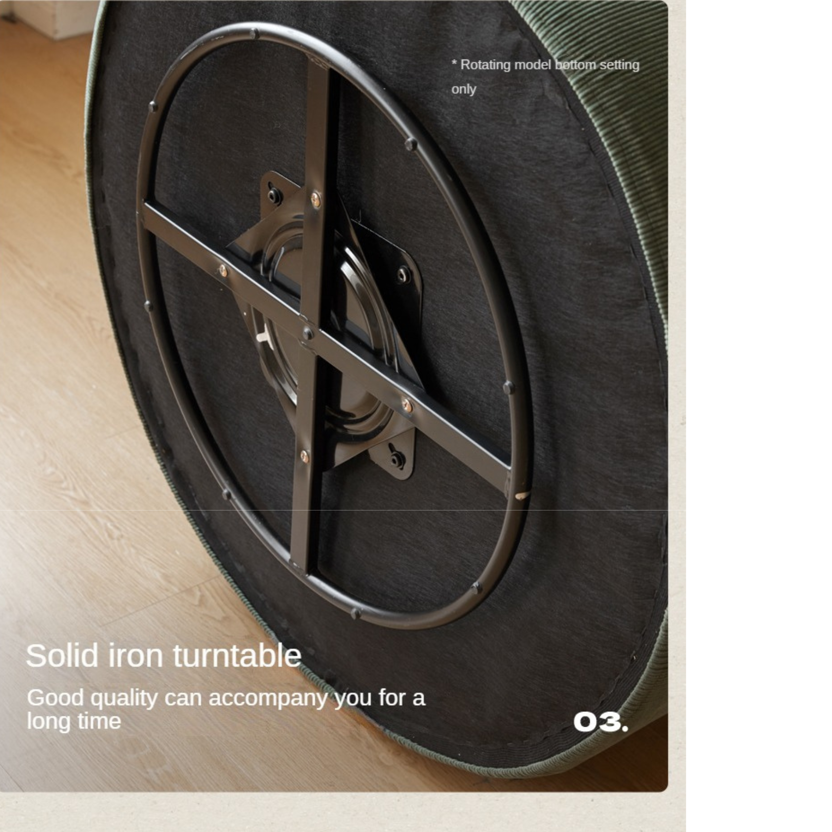 Fabric Round Rotatable Single Chair