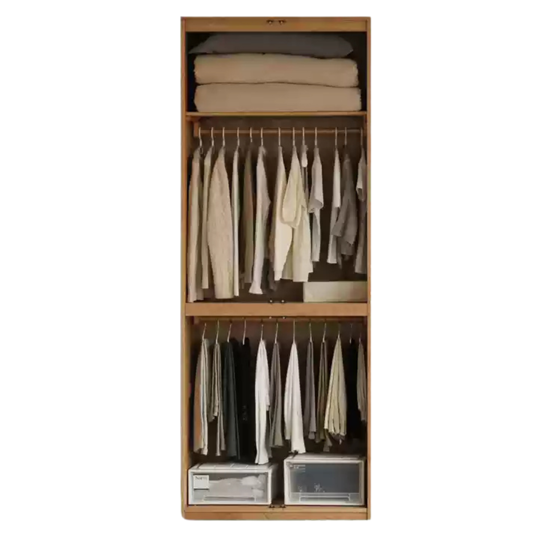 Oak, Ash Solid Wood Sectional Wardrobe.
