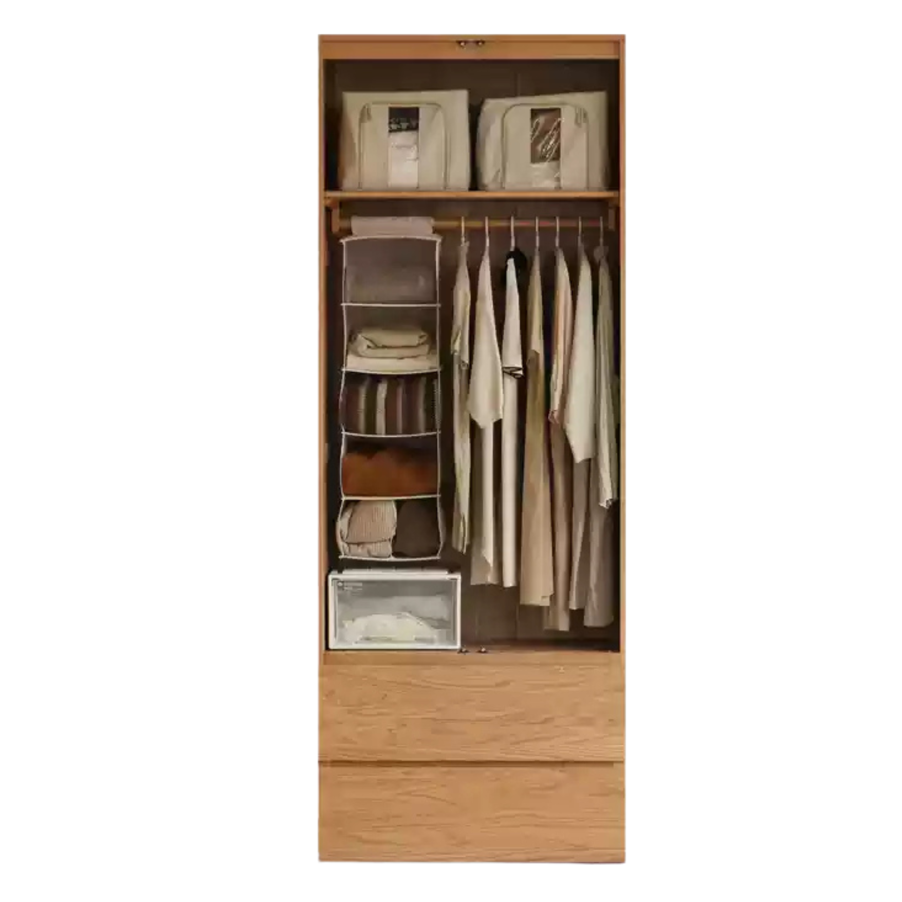 Oak, Ash Solid Wood Sectional Wardrobe.